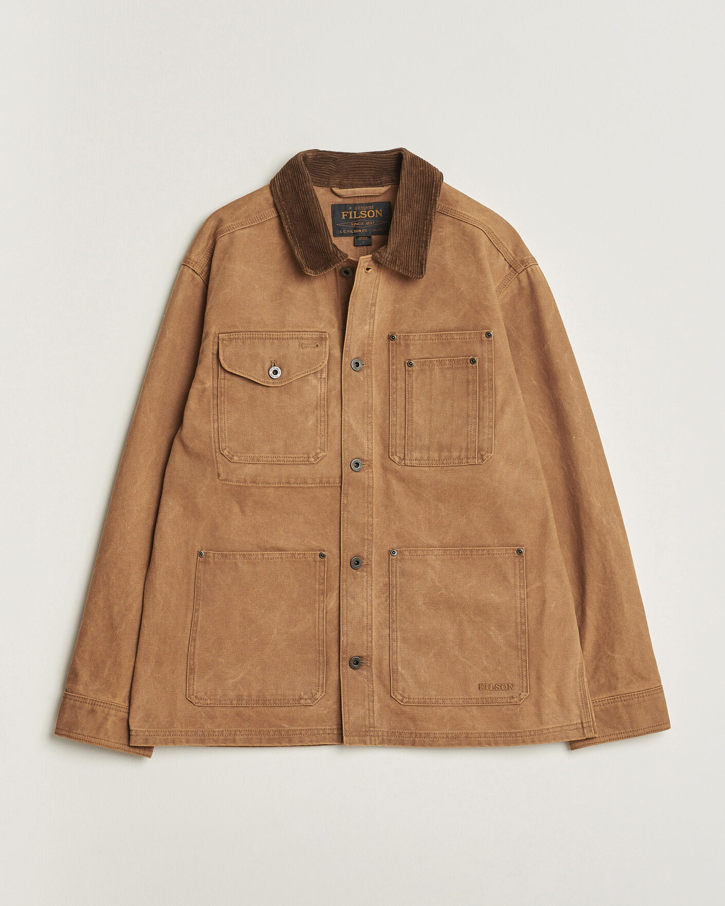 Herre | Jakker | Filson | Rustic Canvas Barn Coat Whiskey