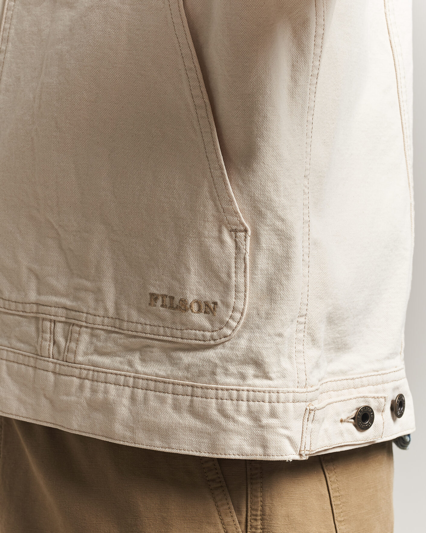 Herre | Jakker | Filson | Rustic Canvas Short Cruiser Natural Seed