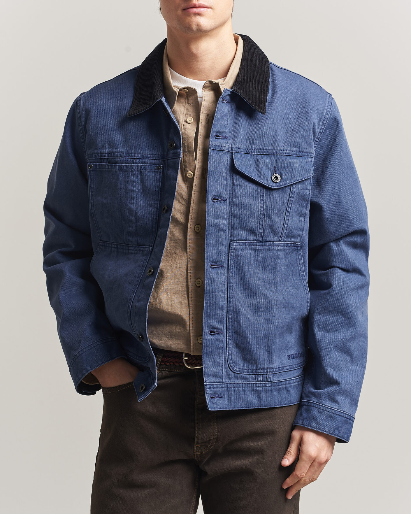 Herre | Jakker | Filson | Rustic Canvas Short Cruiser Indigo