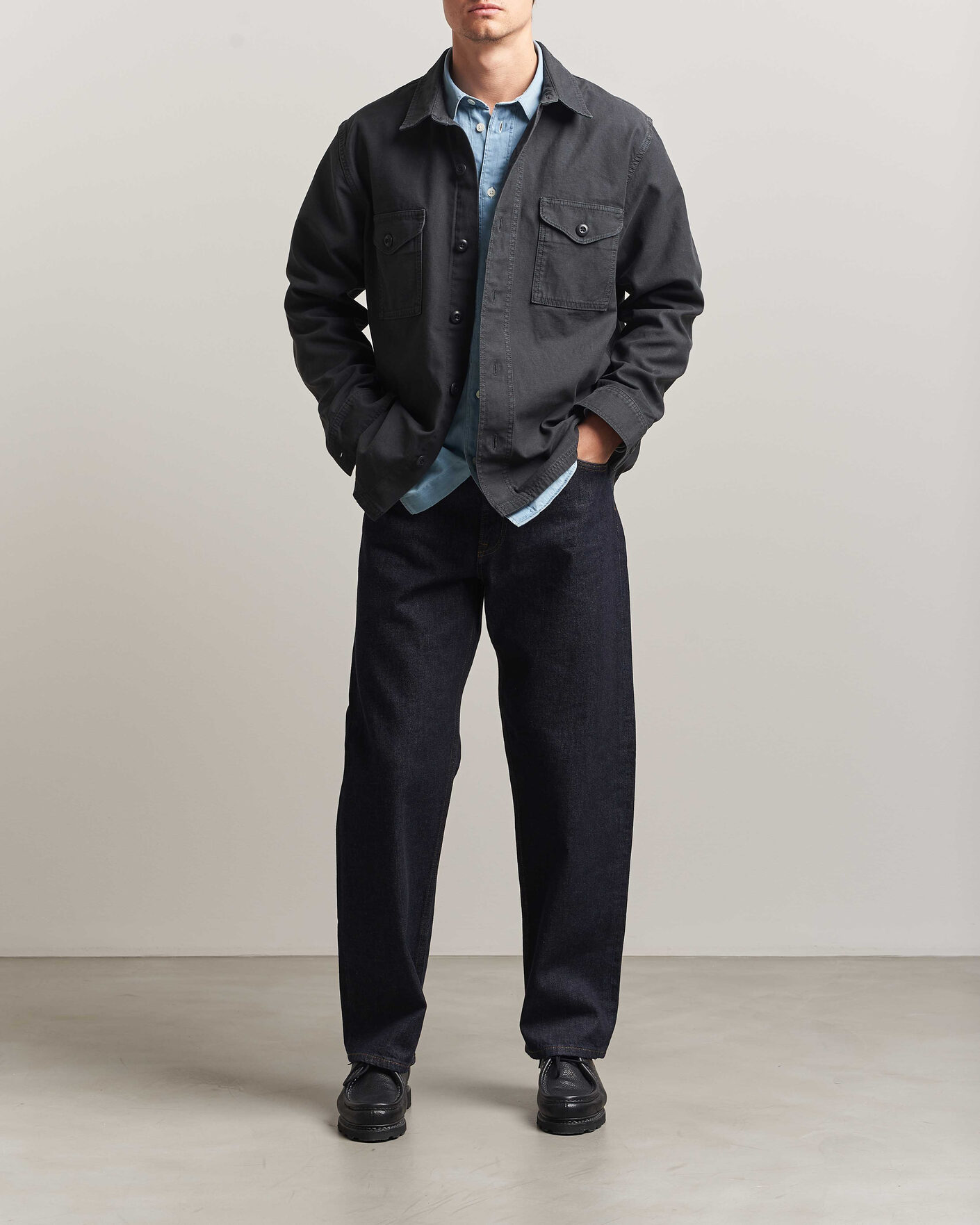 Herre | Skjorter | Filson | Reverse Sateen Jac-Shirt Washed Black