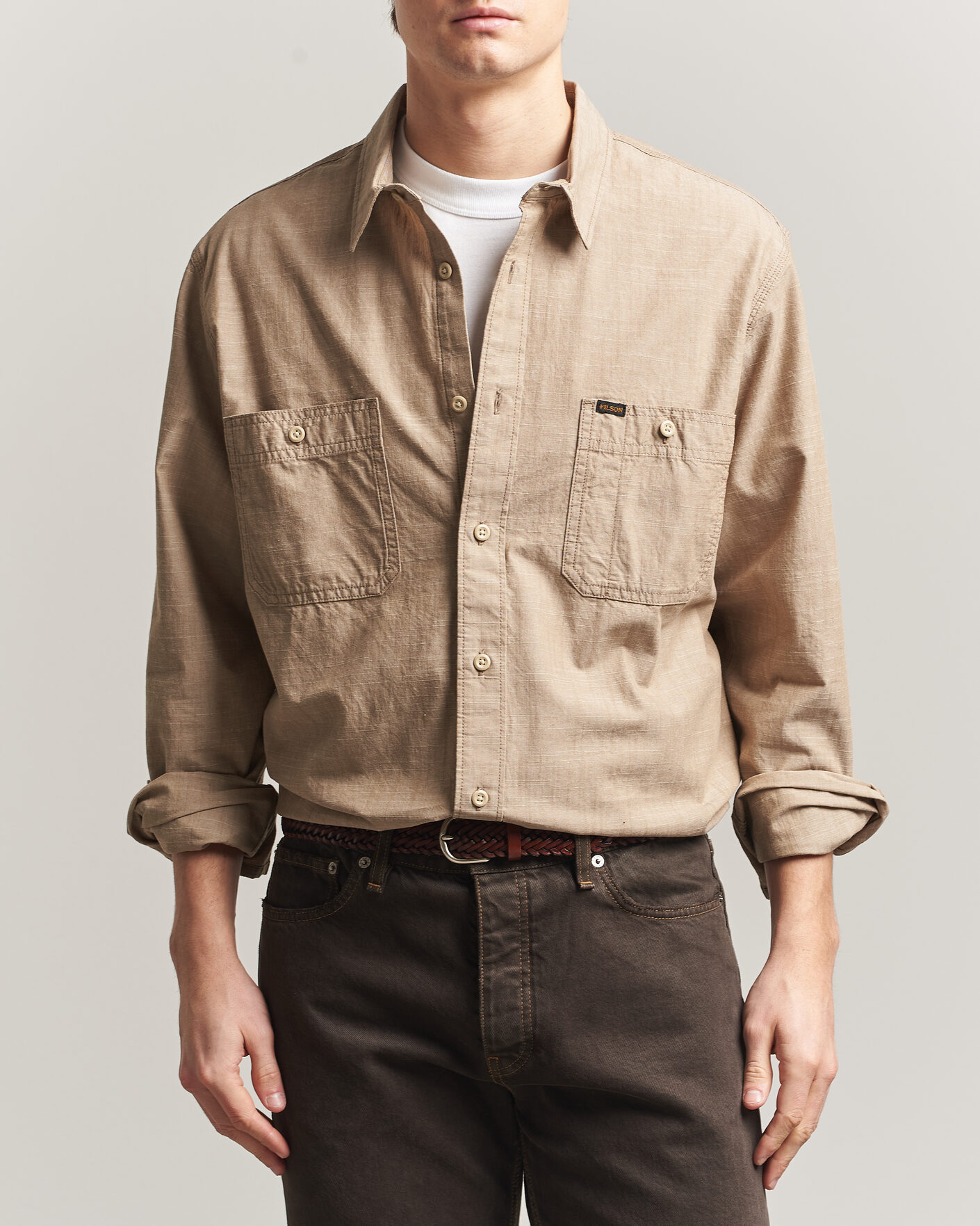 Herre | Skjorter | Filson | Chambray CPO Shirt Tan