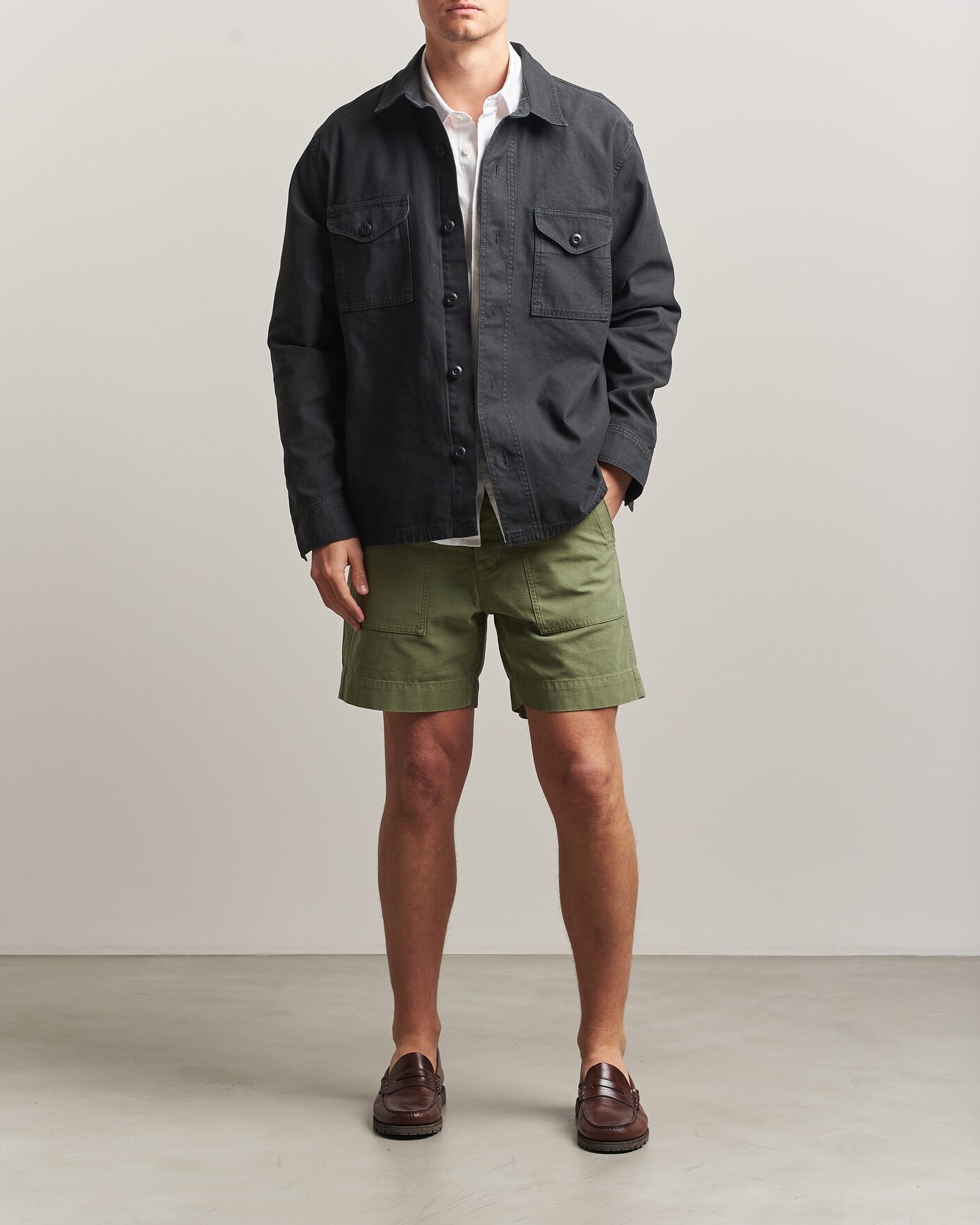Herre | Shorts | Filson | Field Cargo Shorts Washed Fatigue Green