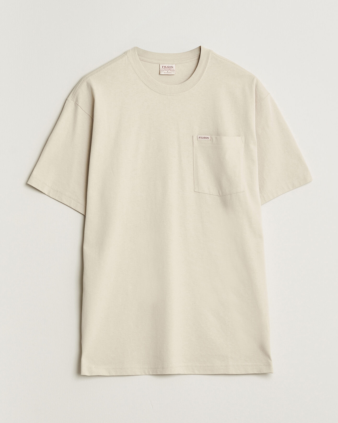 Herre | T-Shirts | Filson | Pocket T-Shirt Natural