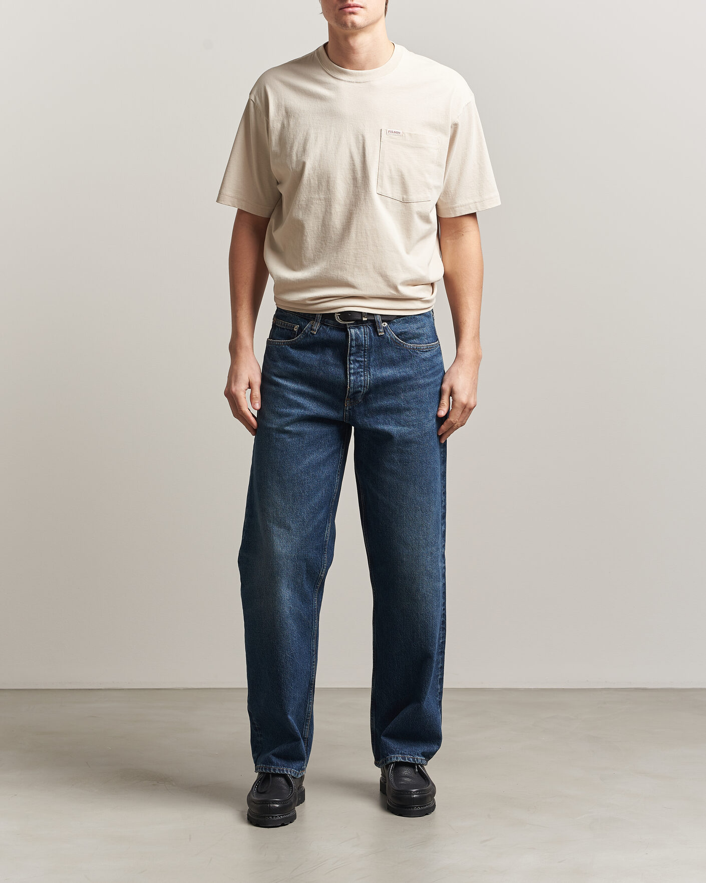Herre | T-Shirts | Filson | Pocket T-Shirt Natural