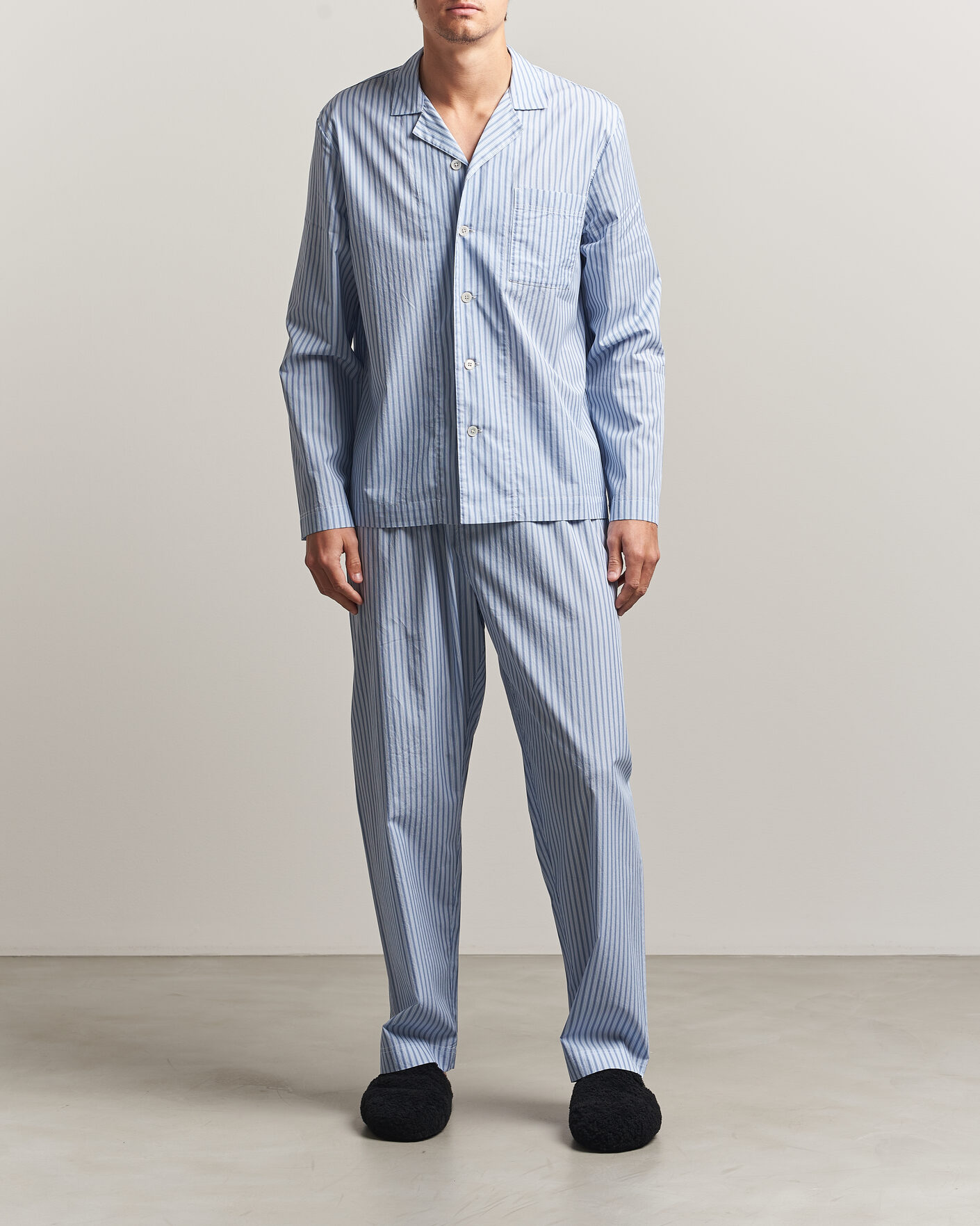 Herre | Pyjamaser og badekåper | Tekla | Fine Twill Pyjama Shirt Cooper Stripes