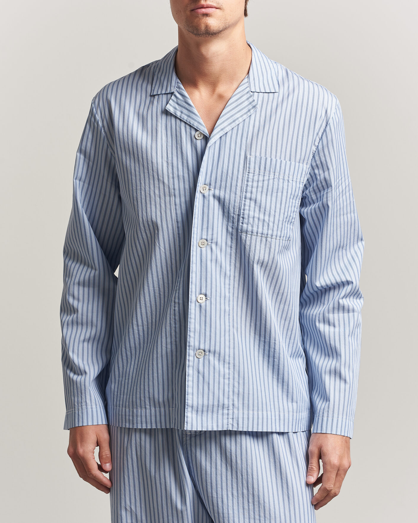 Herre | Pyjamaser og badekåper | Tekla | Fine Twill Pyjama Shirt Cooper Stripes