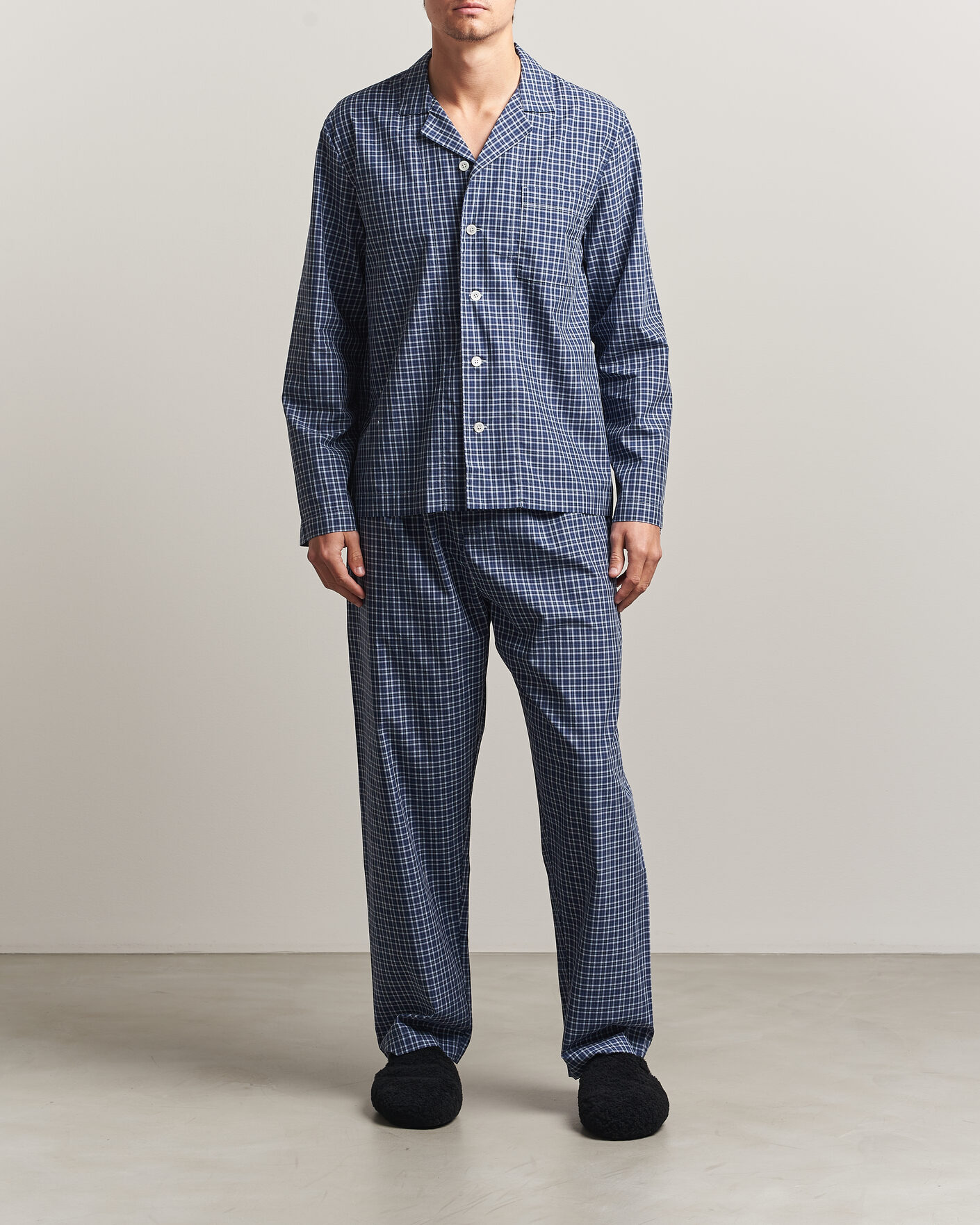 Herre | Pyjamaser og badekåper | Tekla | Fine Twill Pyjama Shirt Lanegan Checks