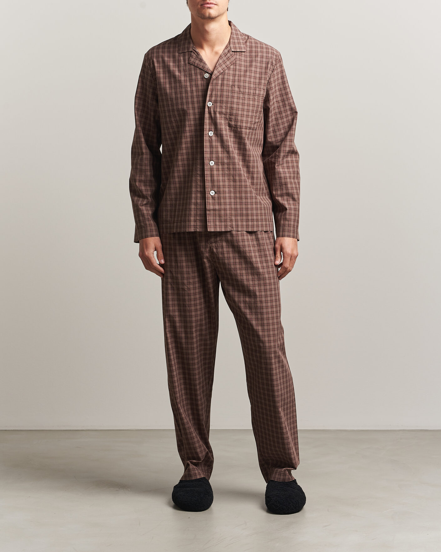 Herre | Pyjamaser og badekåper | Tekla | Fine Twill Pyjama Shirt Serra Checks