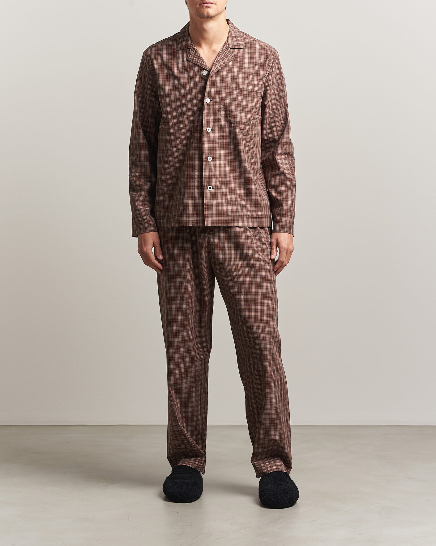 Herre | Pyjamaser og badekåper | Tekla | Fine Twill Pyjama Pants Serra Checks