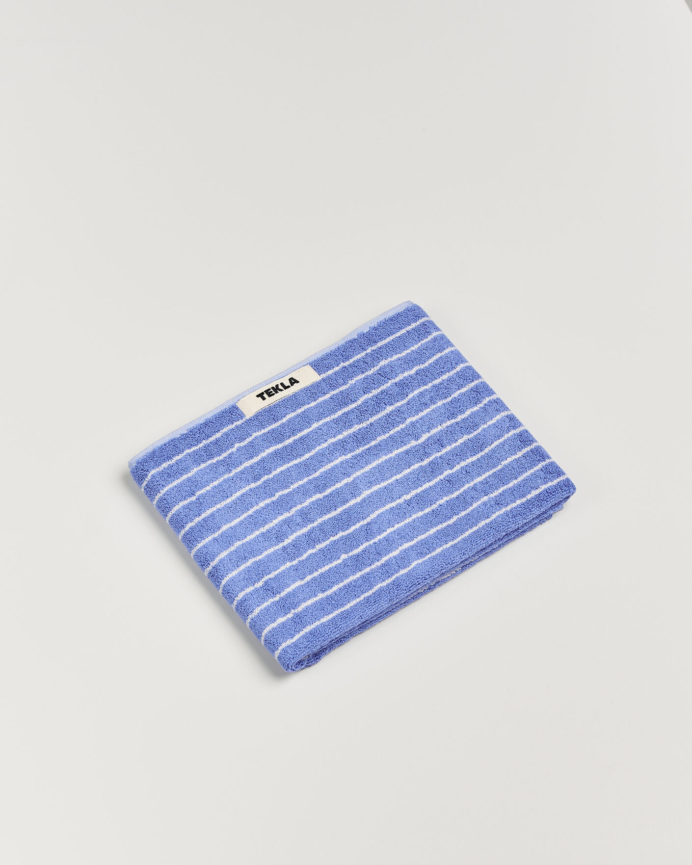 Herre |  | Tekla | Organic Terry Hand Towel Clear Blue Stripes