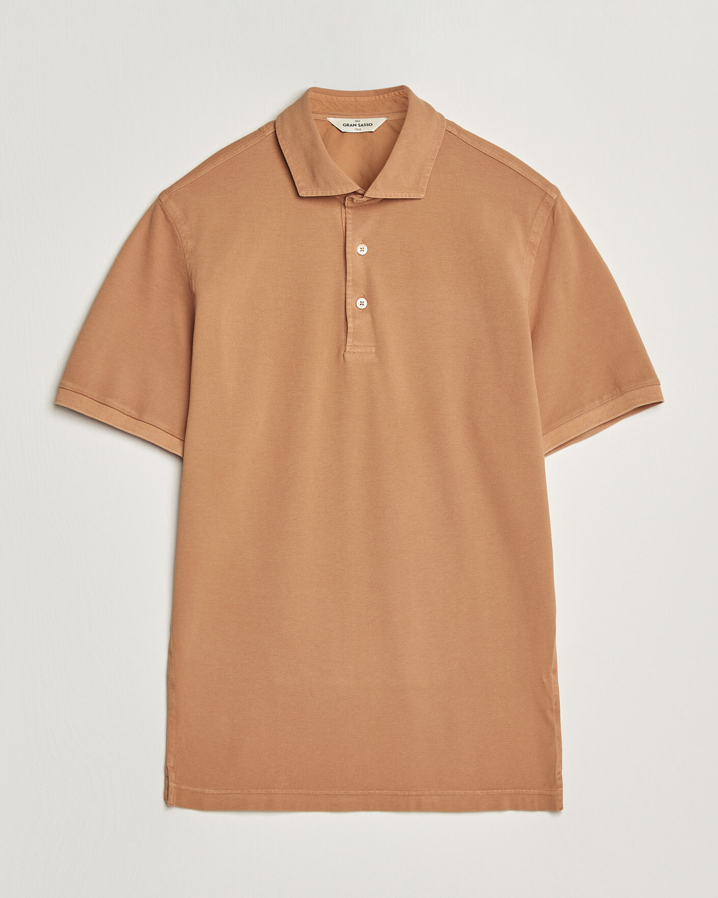Herre | Pikéer | Gran Sasso | Washed Polo Apricot Orange