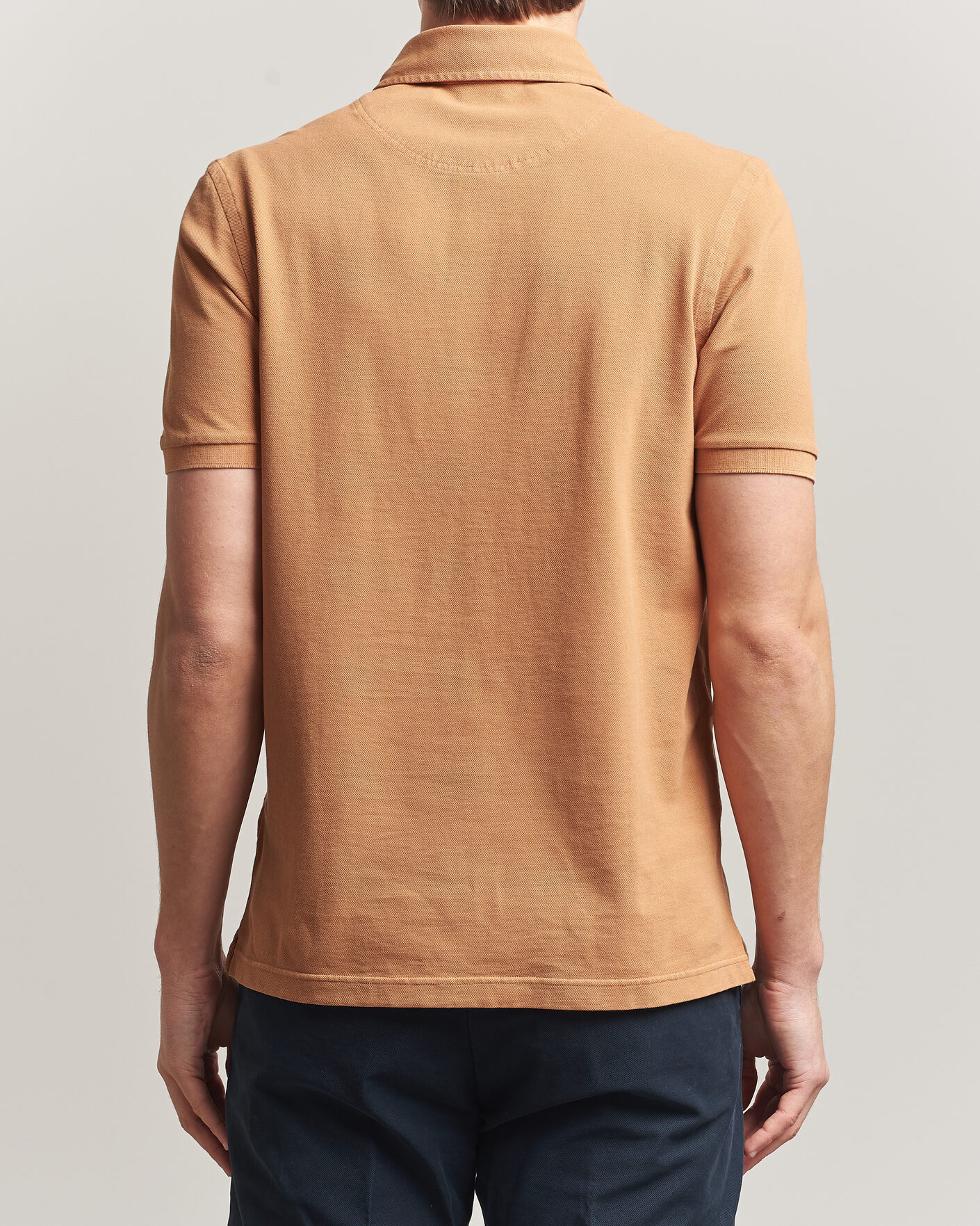 Herre | Pikéer | Gran Sasso | Washed Polo Apricot Orange