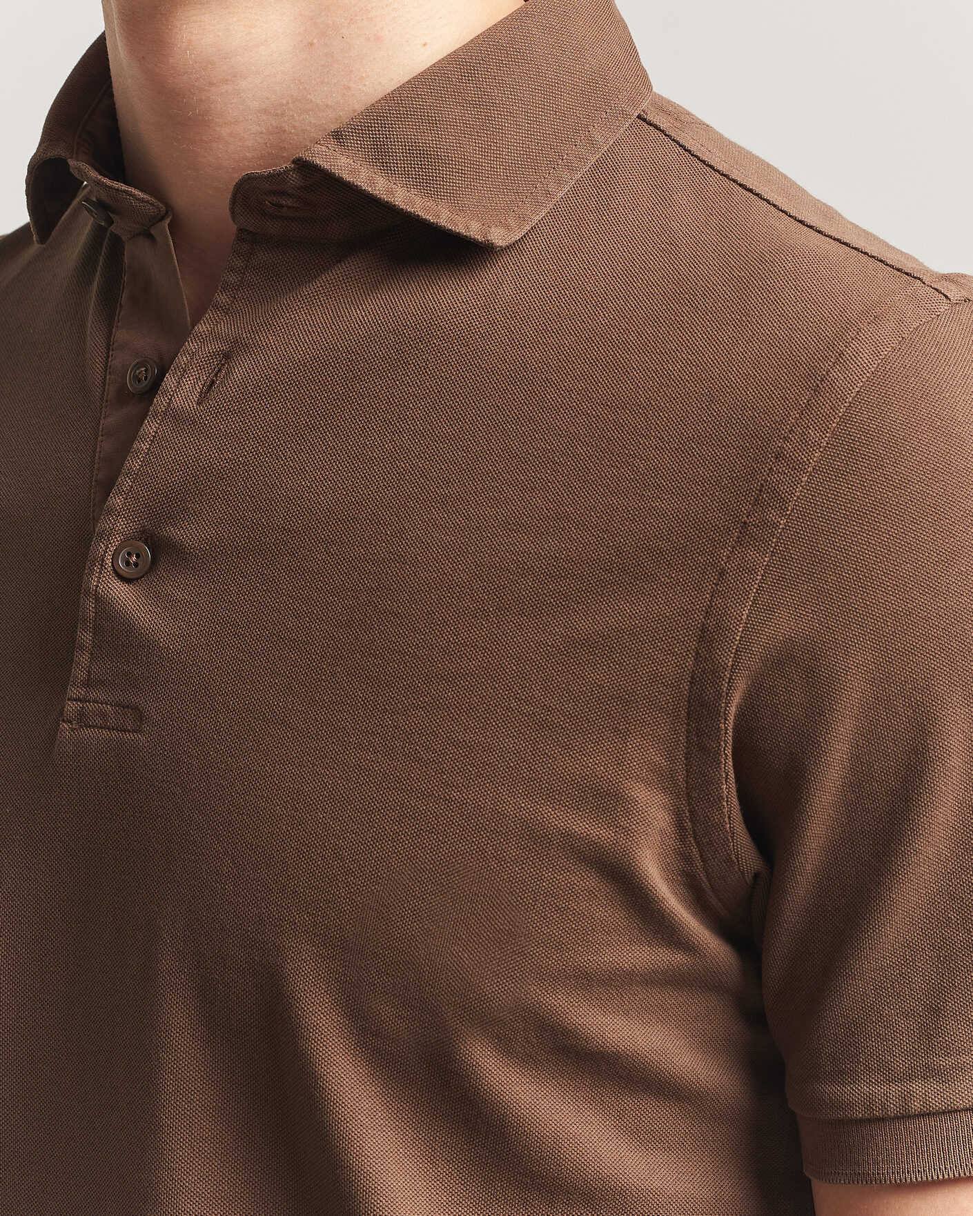 Herre | Pikéer | Gran Sasso | Washed Polo Brown