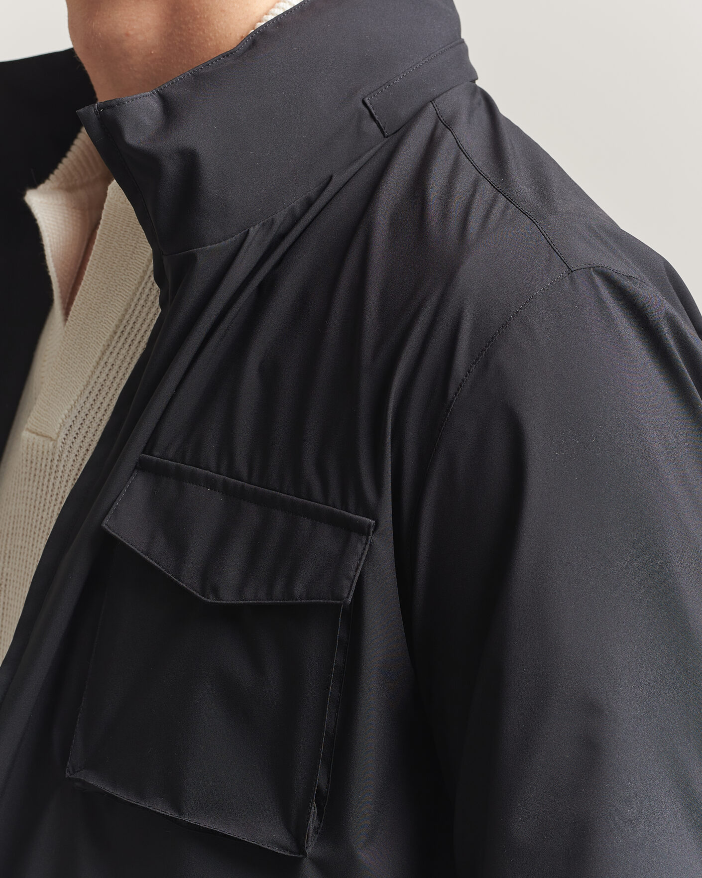 Herre | Jakker | Gran Sasso | Nylon Field Jacket Navy
