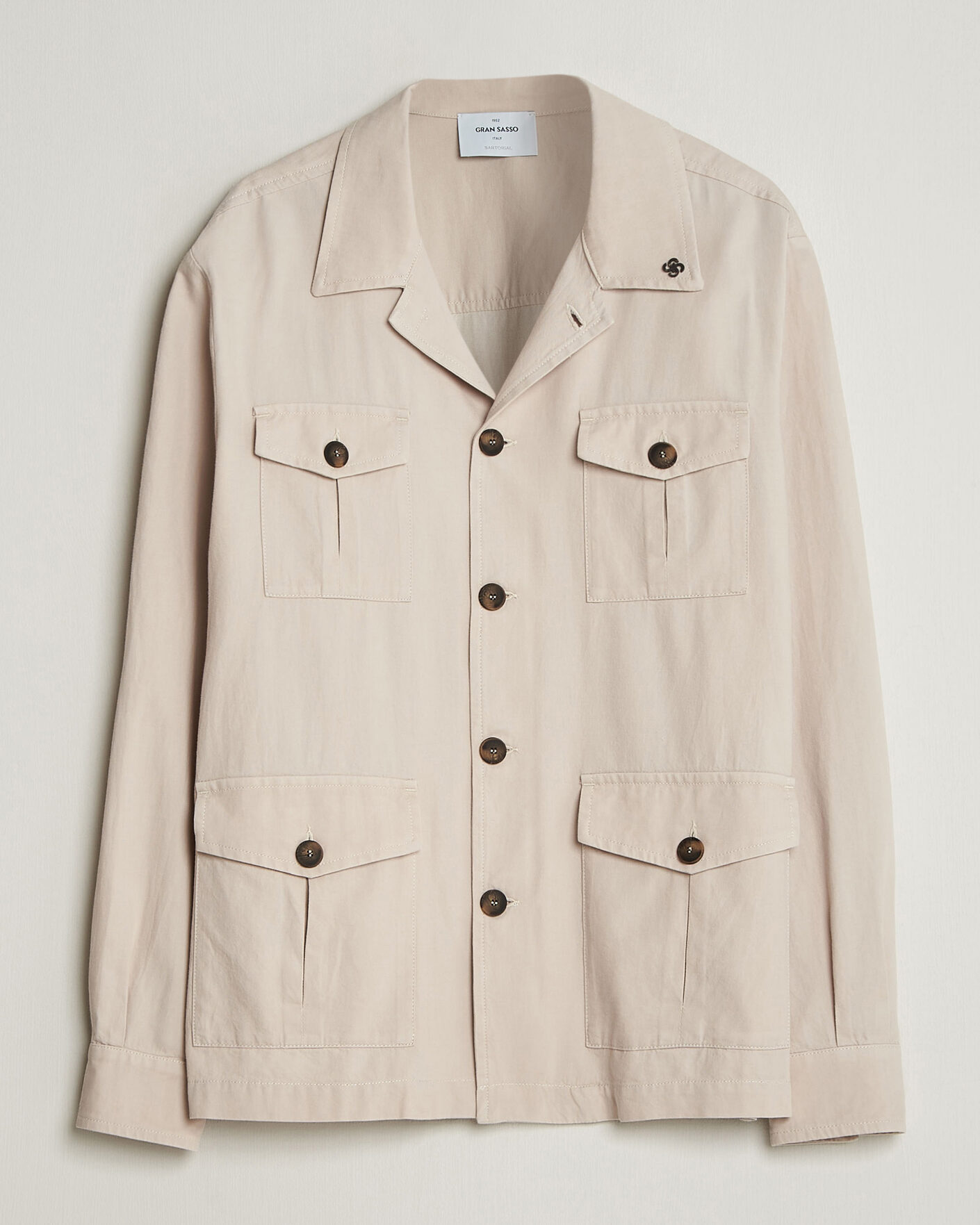 Herre | Jakker | Gran Sasso | Cotton Safari Jacket Beige