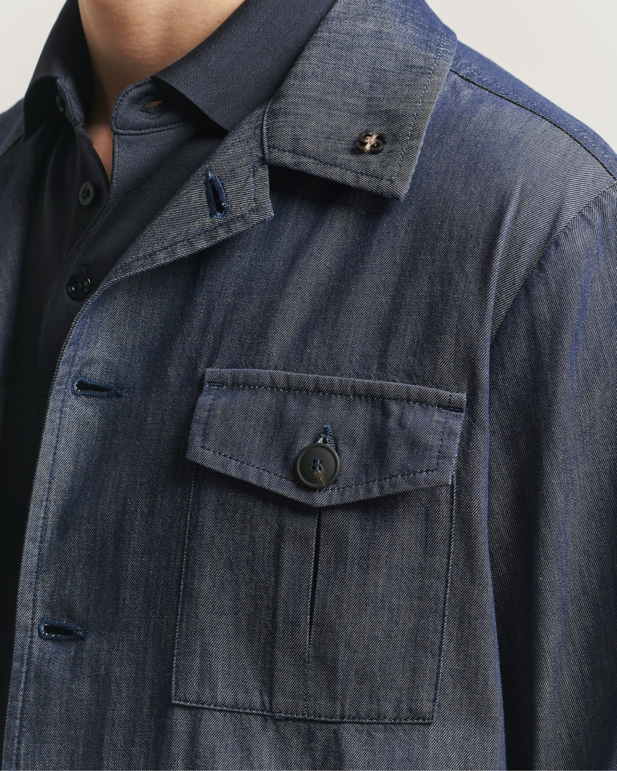 Herre | Jakker | Gran Sasso | Cotton Safari Jacket Navy