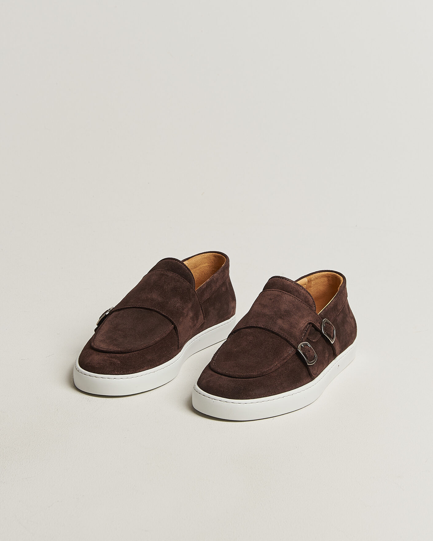 Herre | Loafers | Fliteless | Suede Monk Strap Sneaker Loafer Dark Brown