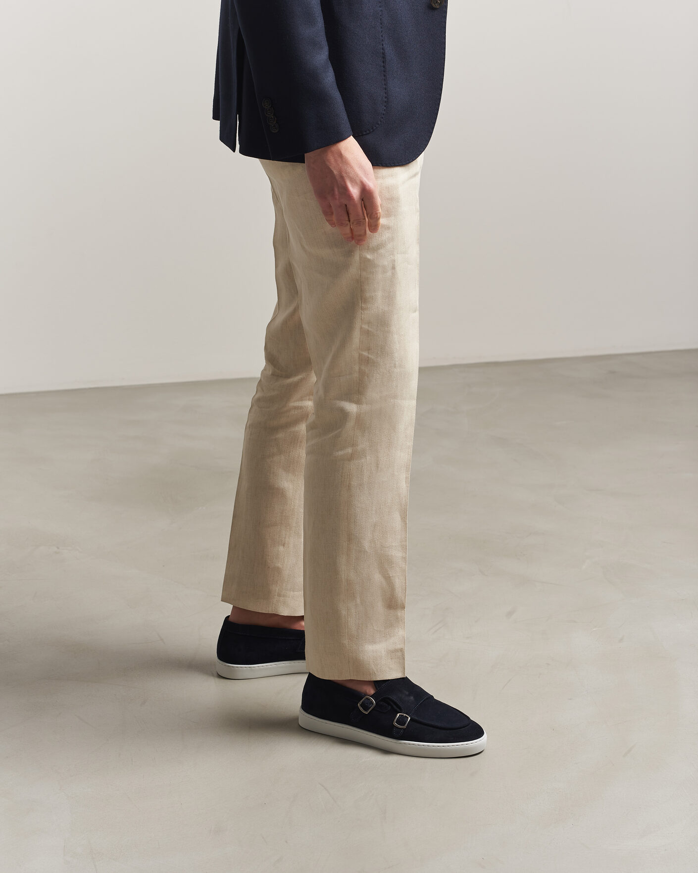 Herre | Loafers | Fliteless | Suede Monk Strap Sneaker Loafer Navy