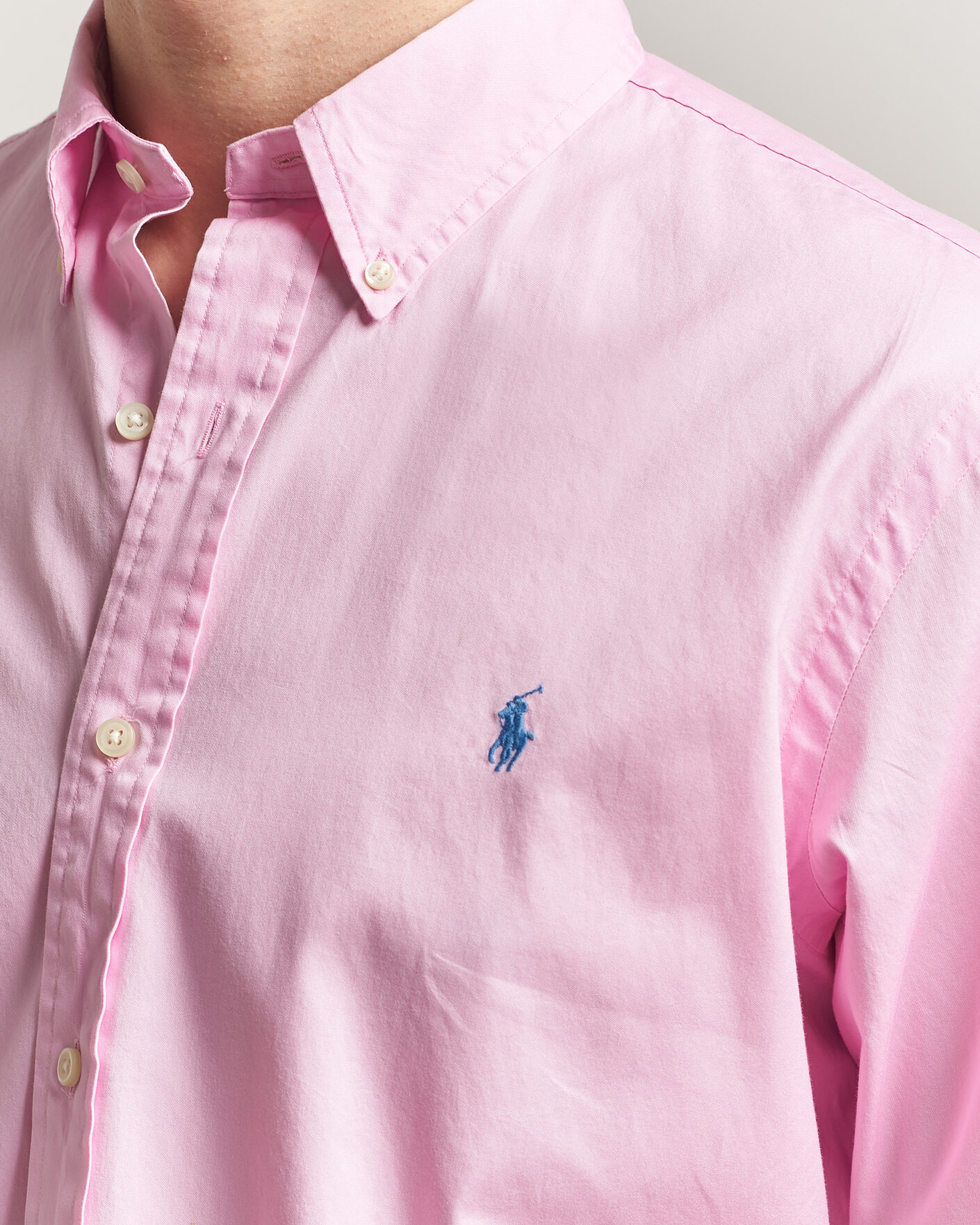 Herre | Skjorter | Polo Ralph Lauren | Custom Fit Garment Twill Shirt Carmel Pink