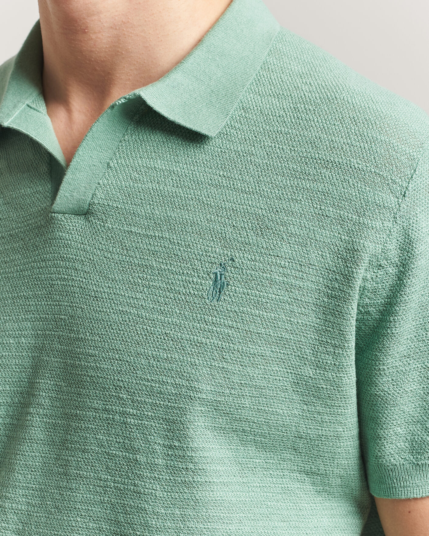 Herre | Pikéer | Polo Ralph Lauren | Cotton Blend Polo Faded Mint