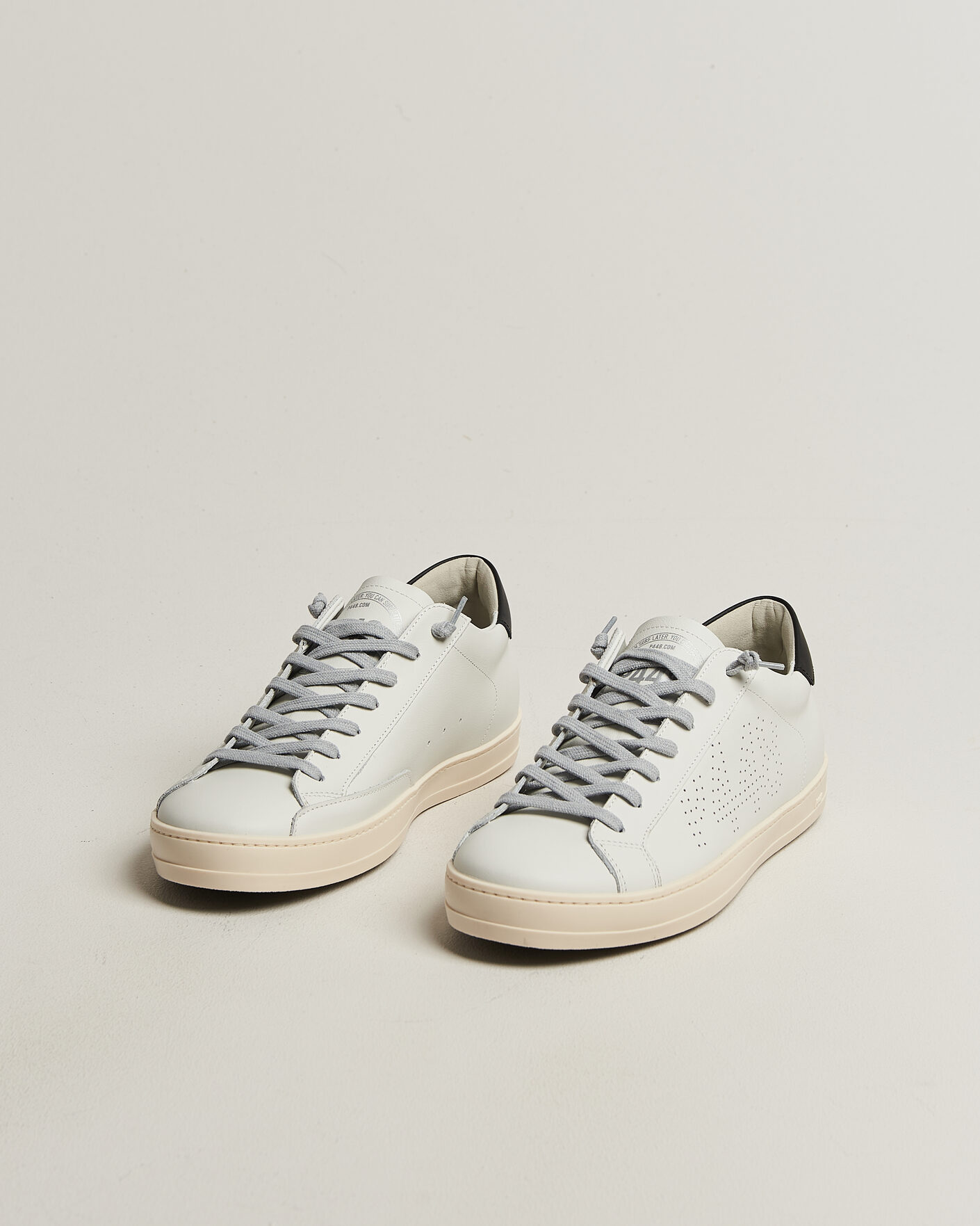 Herre | Sneakers | P448 | John Leather Sneaker White/Black