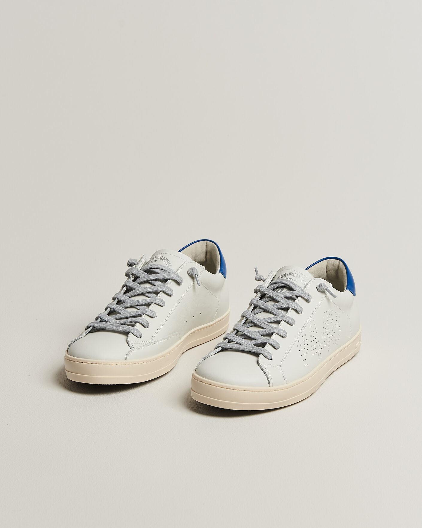 Herre | Sneakers | P448 | John Leather Sneaker White/Blue