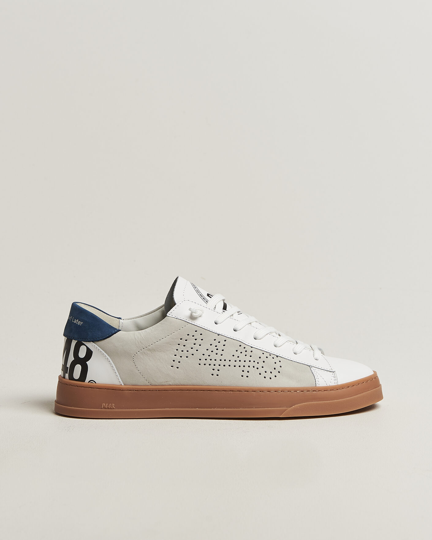 Herre | Sneakers | P448 | Jack Leather Sneaker White/Navy
