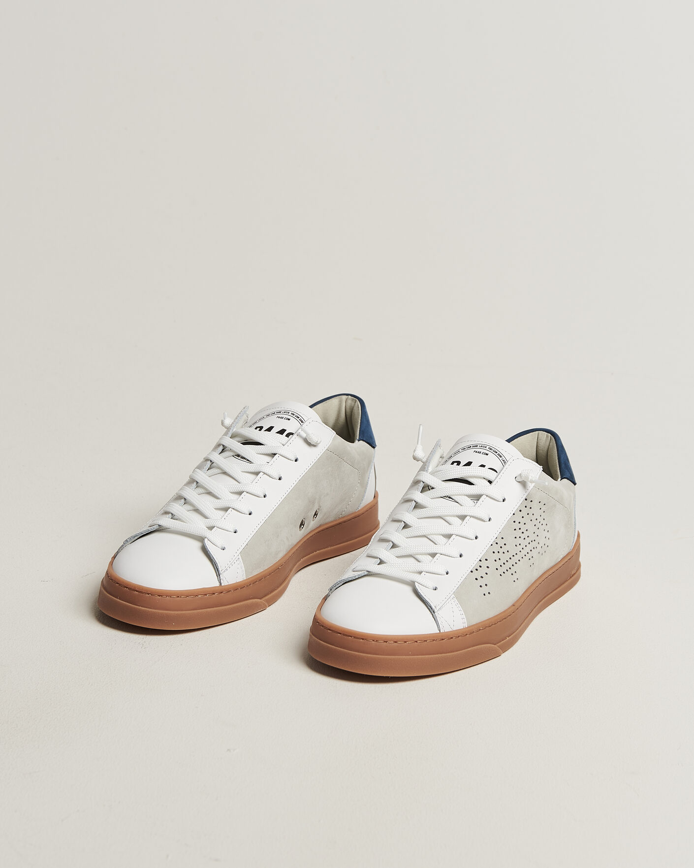 Herre | Sneakers | P448 | Jack Leather Sneaker White/Navy