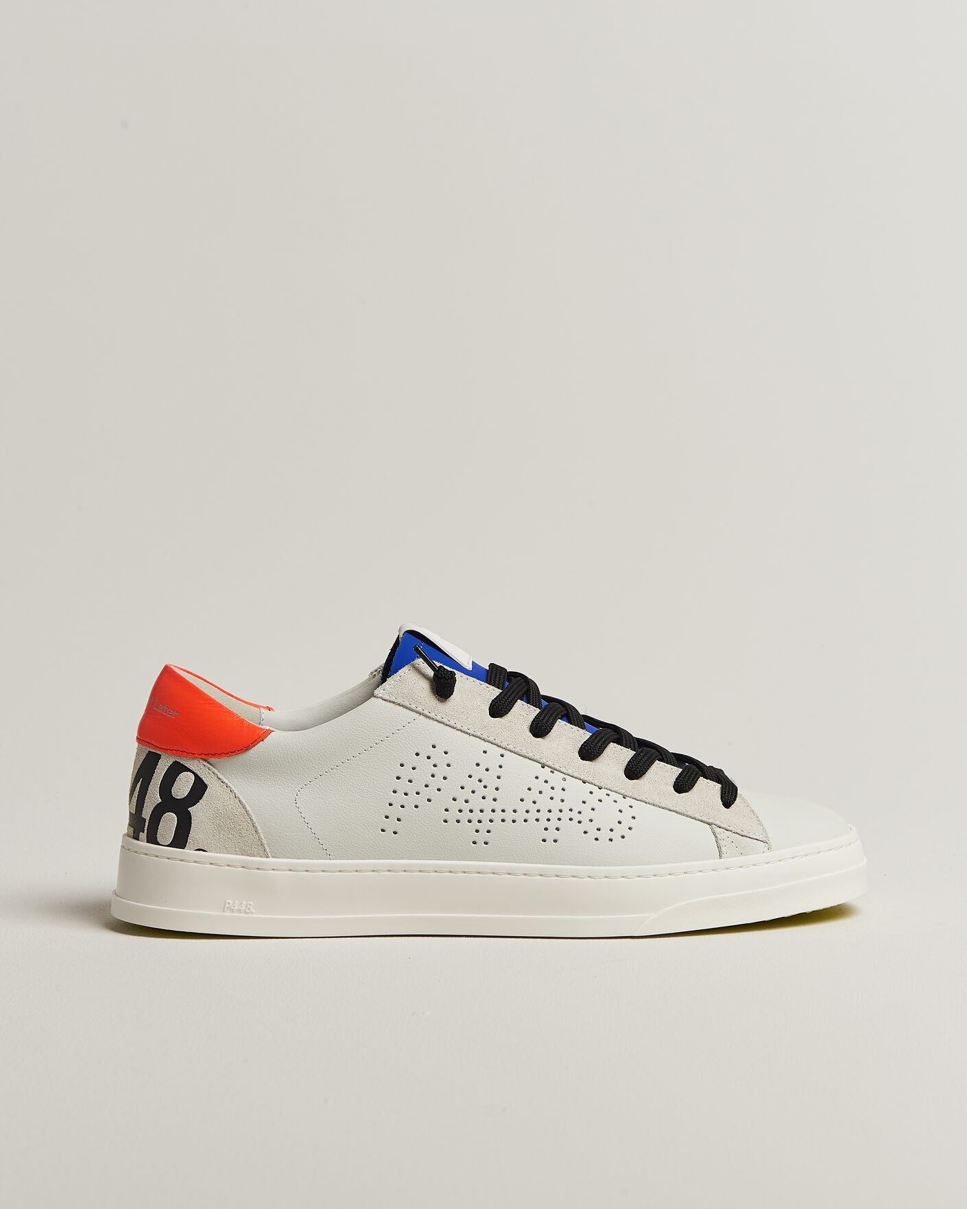 Herre | Sneakers | P448 | Jack Leather Sneaker Grey/Orange
