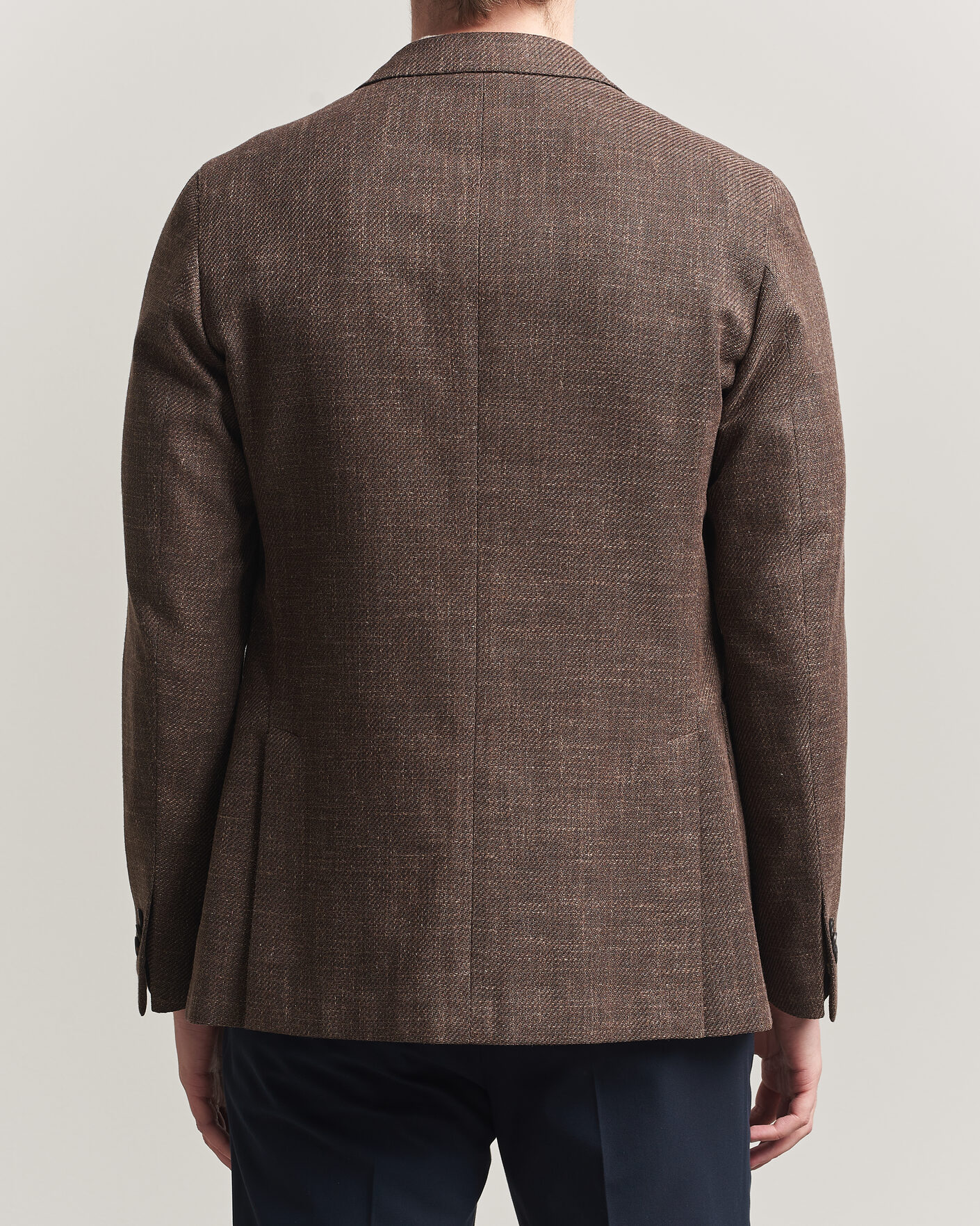 Herre | Dressjakker | Incotex | Structured Cotton Blazer Dark Brown
