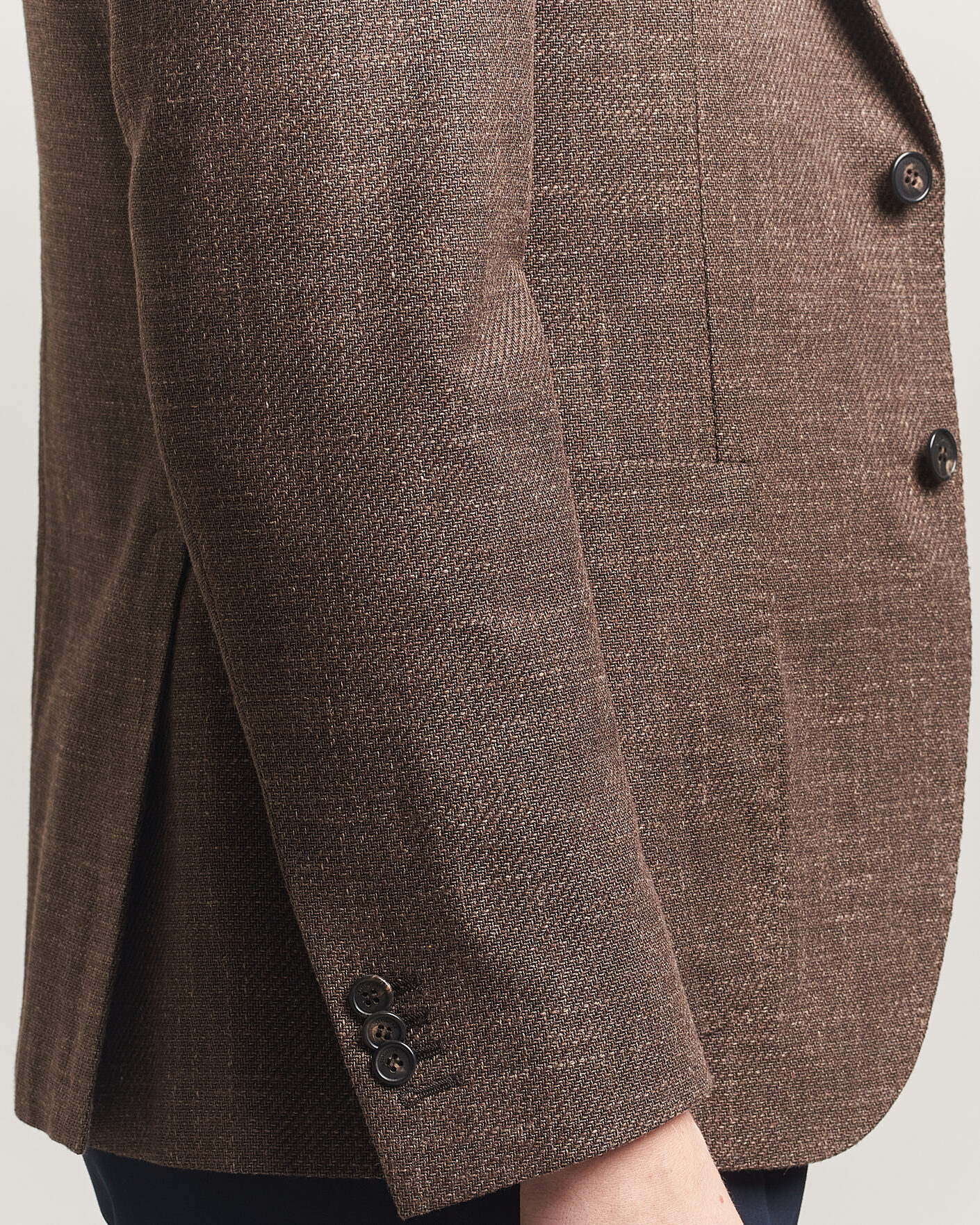 Herre | Dressjakker | Incotex | Structured Cotton Blazer Dark Brown
