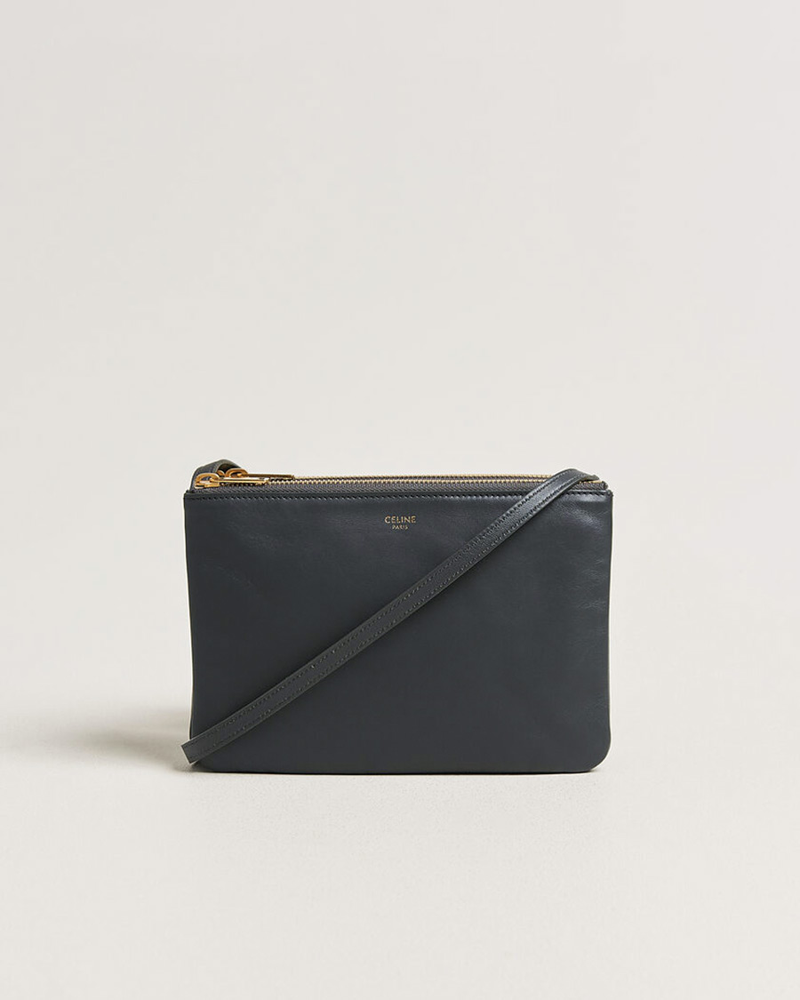 Herre | Pre-Owned & Vintage Bags | Celine Pre-Owned | Trio Bag Small Leather Grey