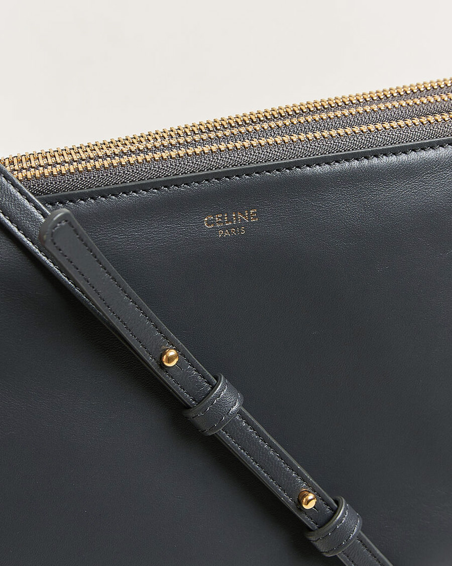 Herre | Pre-Owned & Vintage Bags | Celine Pre-Owned | Trio Bag Small Leather Grey