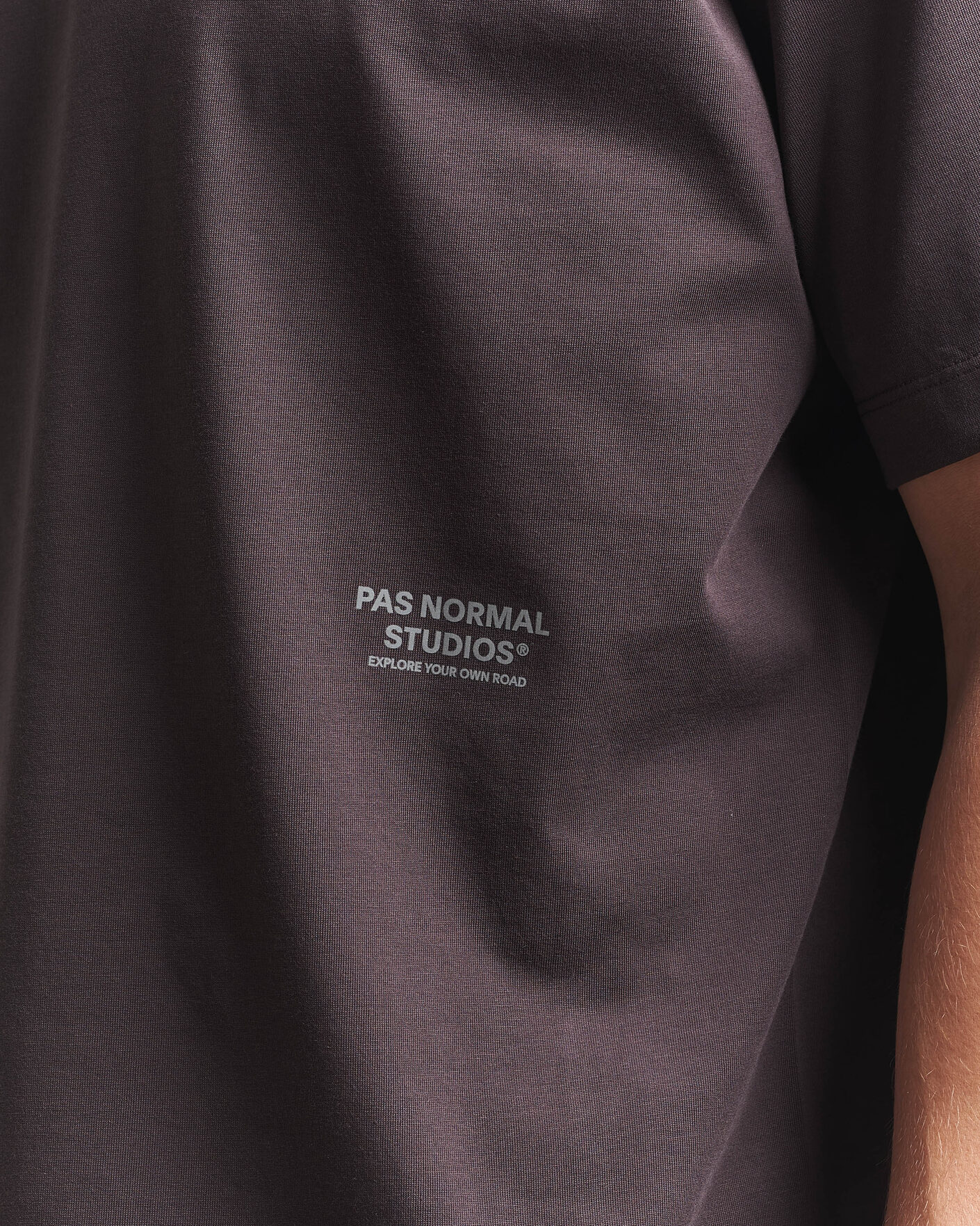 Herre | T-Shirts | Pas Normal Studios | Off Race Cotton Tech T-Shirt Dark Purple