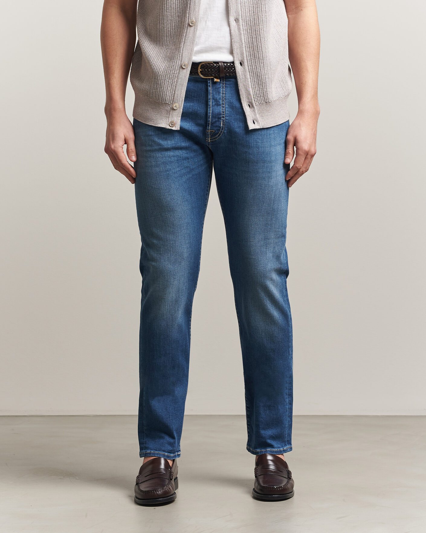 Herre | Bukser | Jacob Cohën | Bard Slim Fit Super Stretch Jeans Light Vintage