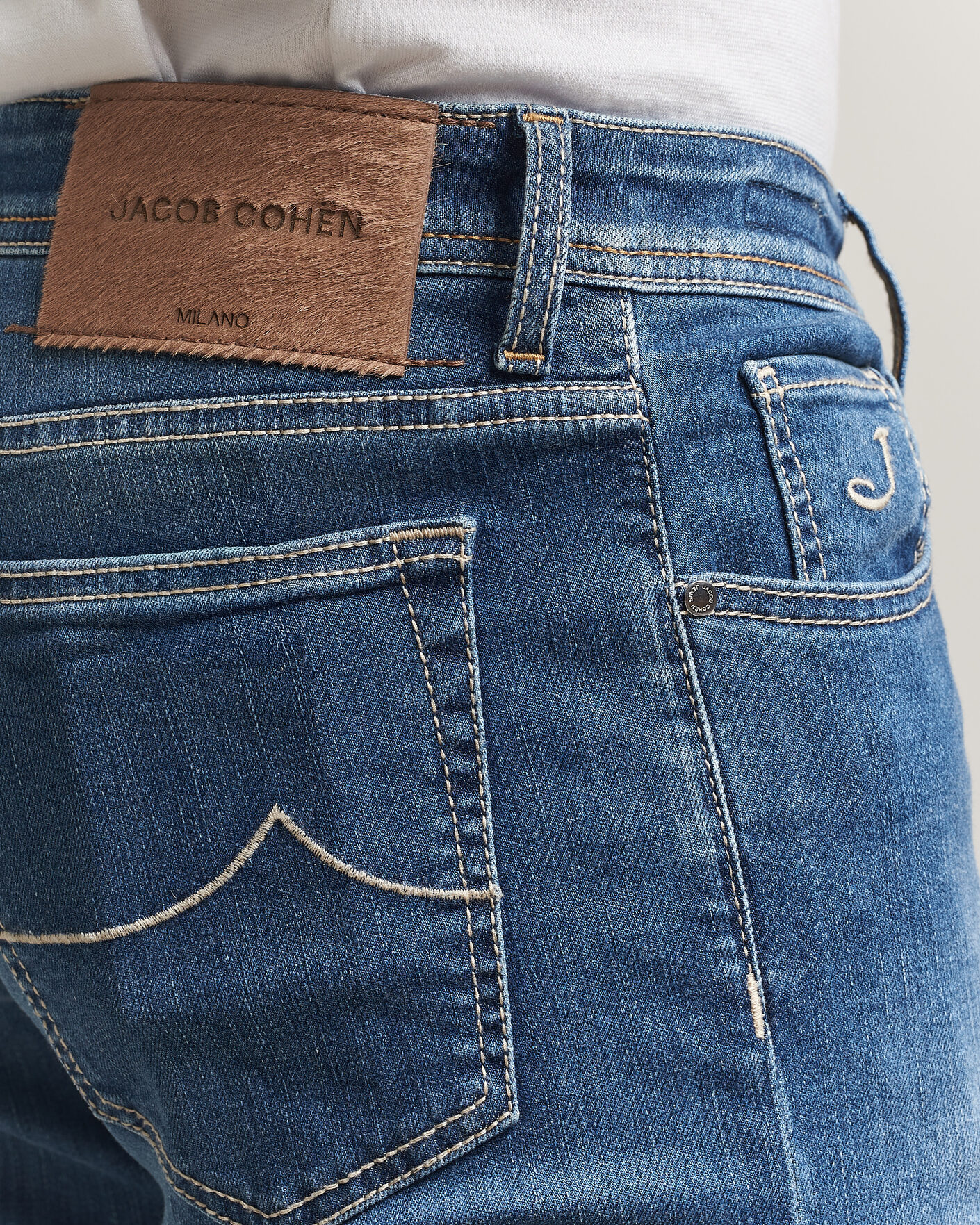 Herre | Bukser | Jacob Cohën | Bard Slim Fit Super Stretch Jeans Light Vintage