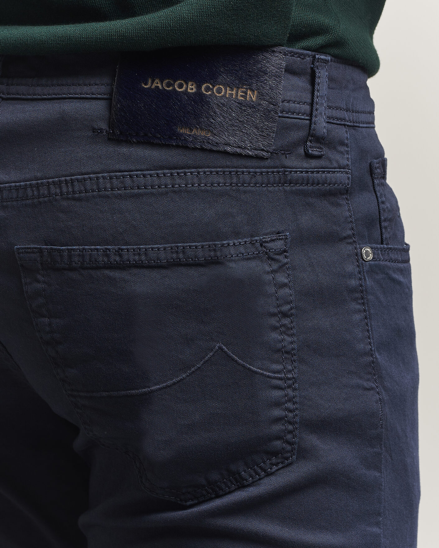 Herre | Bukser | Jacob Cohën | Bard Garment Dyed Gabardine Trousers Navy Blue