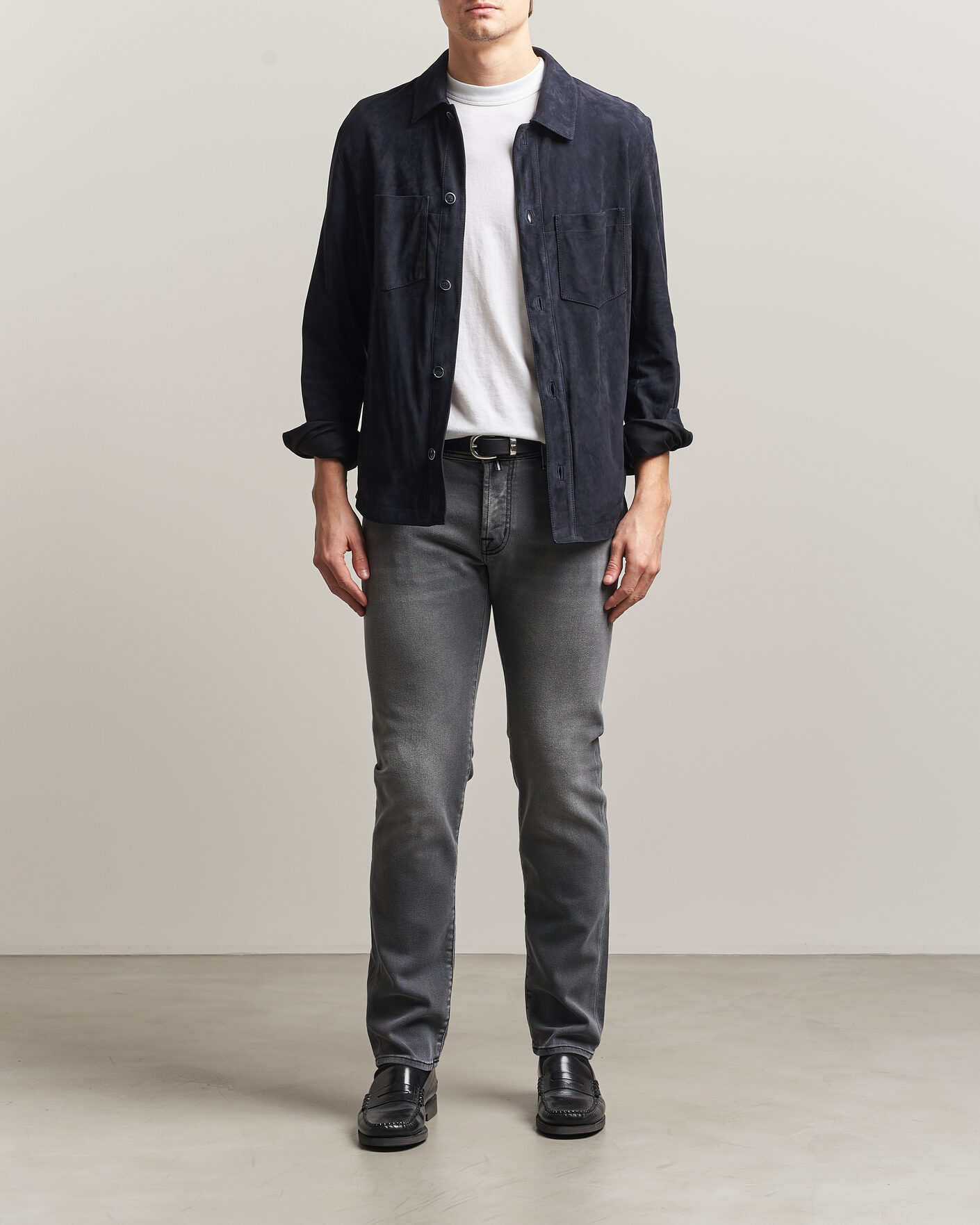Herre | Jeans | Jacob Cohën | Nick Slim Fit Power Stretch Jeans Light Black Wash