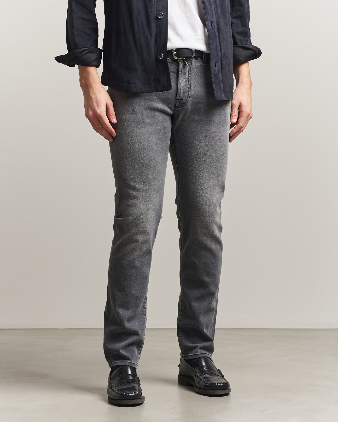 Herre | Jeans | Jacob Cohën | Nick Slim Fit Power Stretch Jeans Light Black Wash