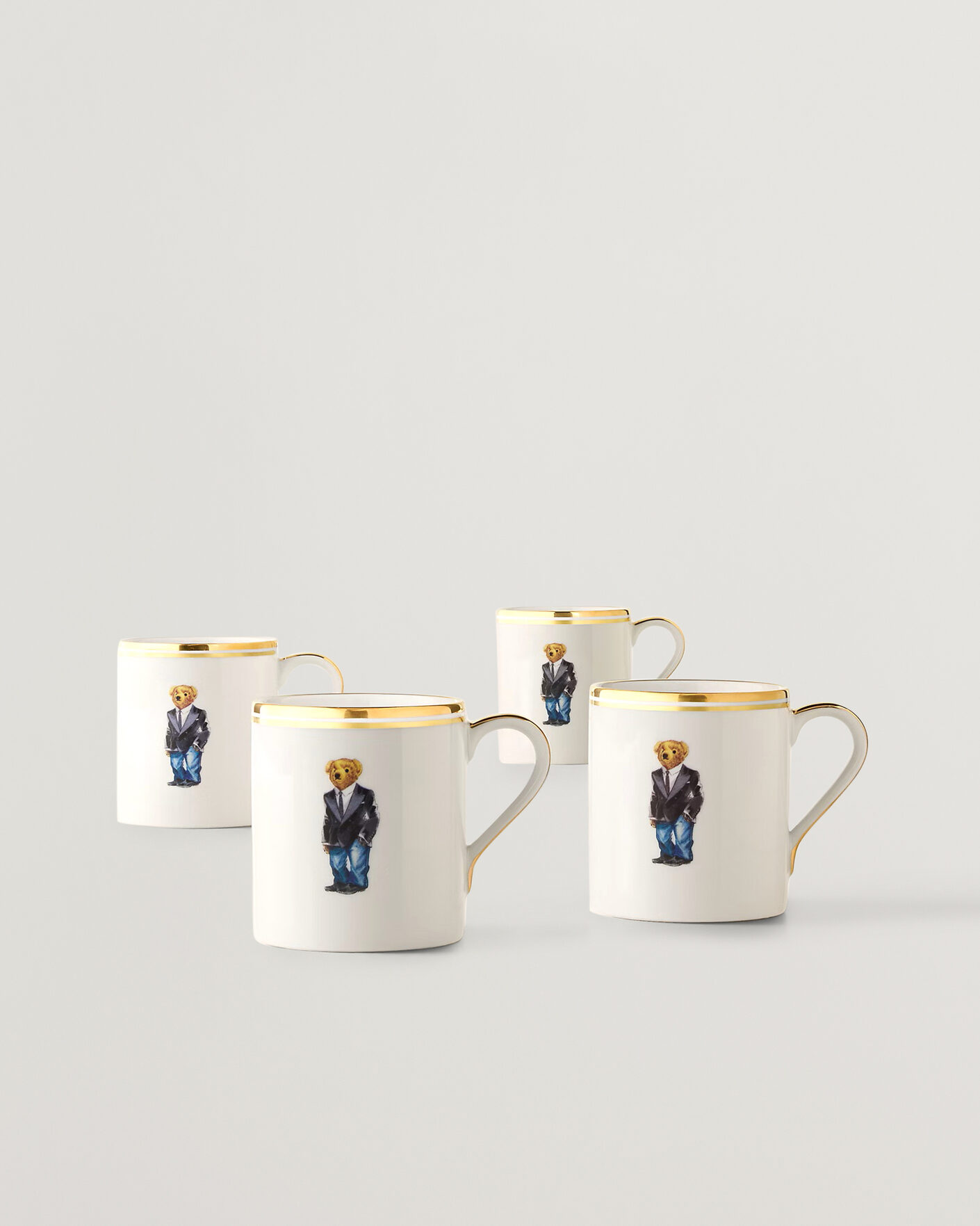 Herre | Til hjemmet | Ralph Lauren Home | Wilshire Tuxedo Bear Mug Set White/Gold