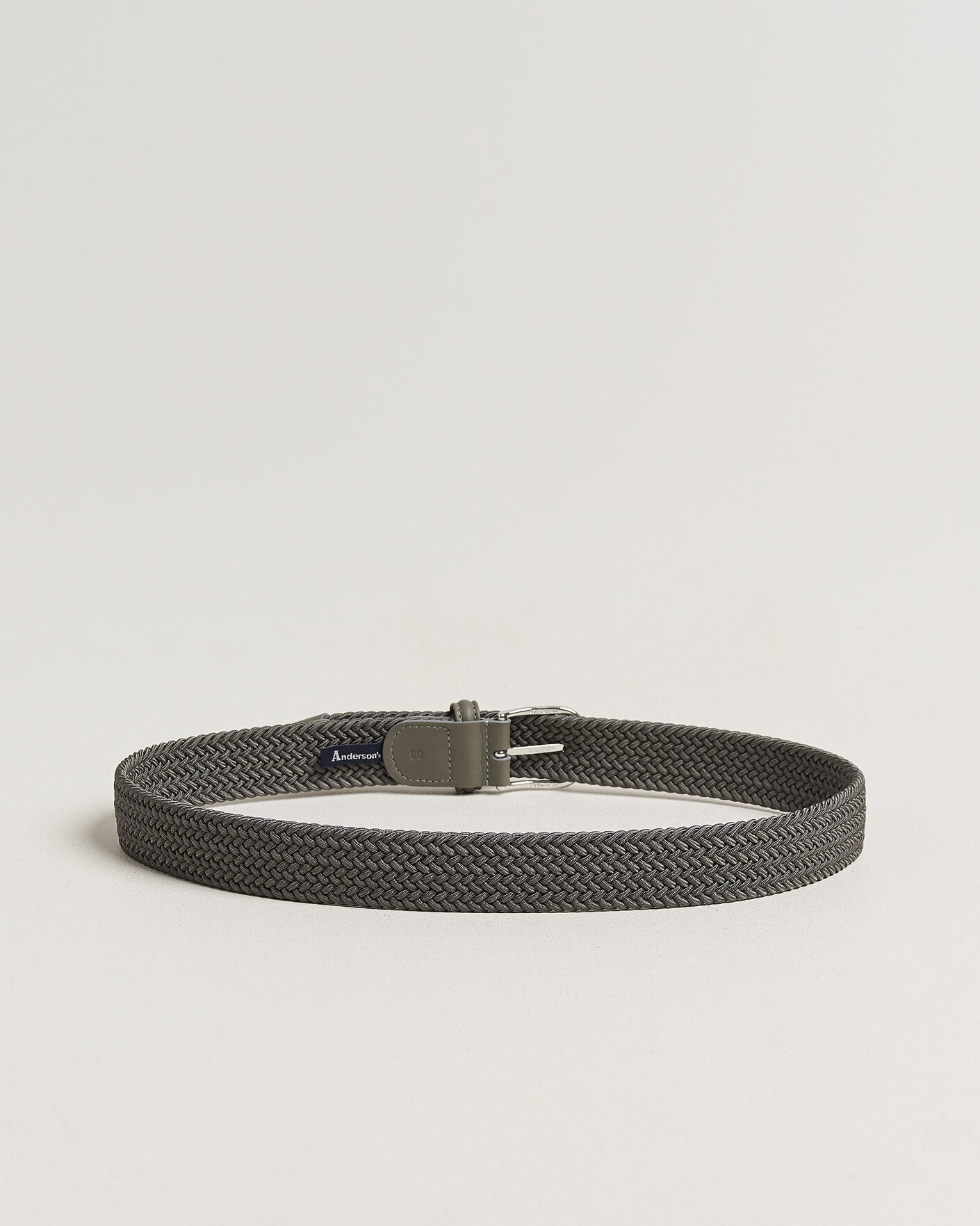 Herre | Belter | Anderson's | Stretch Woven 3,5cm Belt Grey