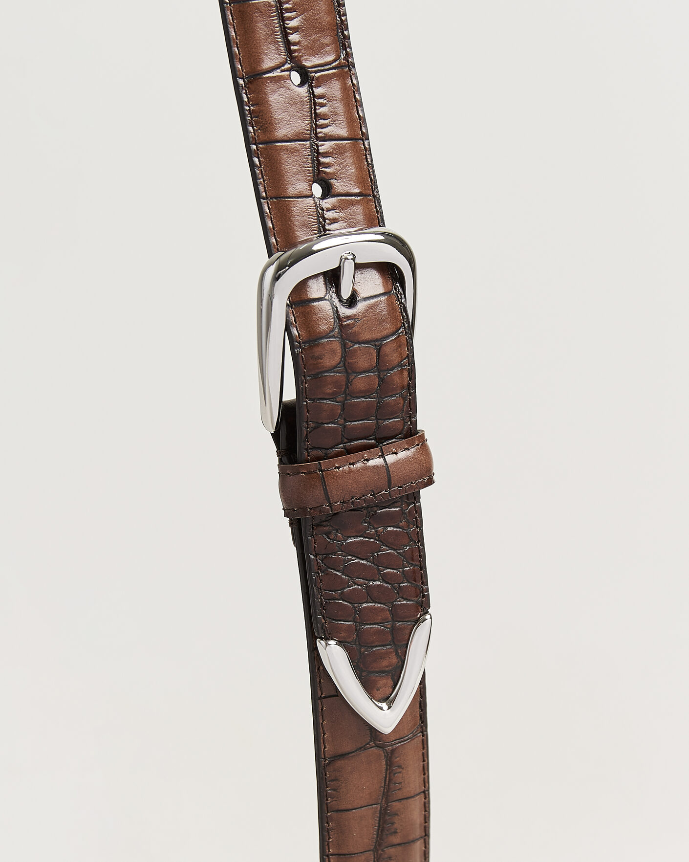 Herre | Belter | Anderson's | Embossed Western Leather Belt Tan