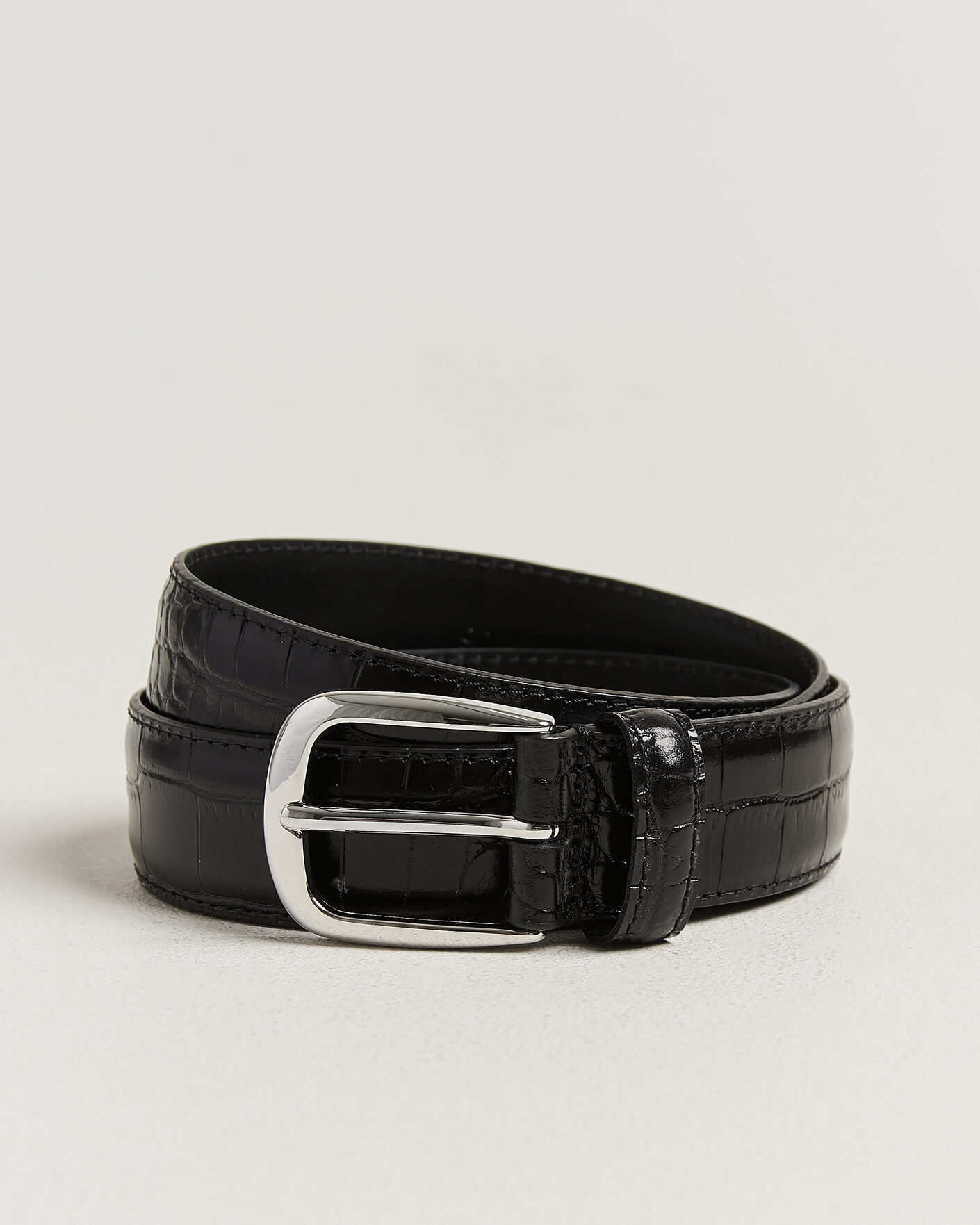 Herre | Belter | Anderson's | Embossed Western Leather Belt Black