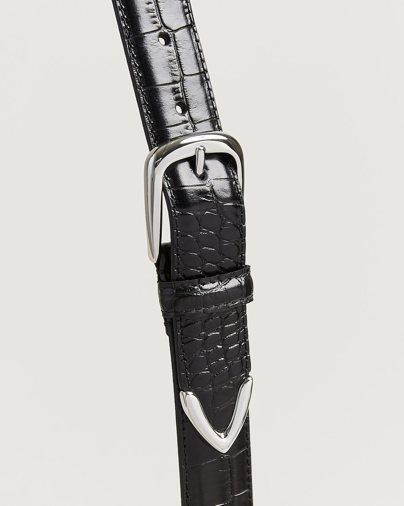 Herre | Belter | Anderson's | Embossed Western Leather Belt Black