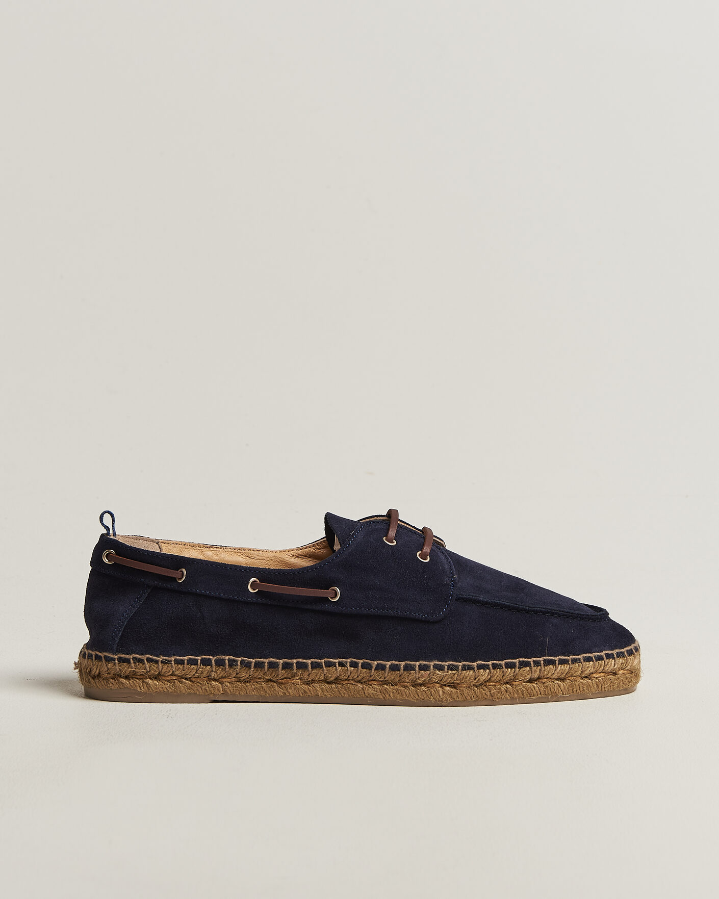 Herre | Espadrillos | Castañer | Nemo Casual Suede Boat Shoe Azul Oscuro