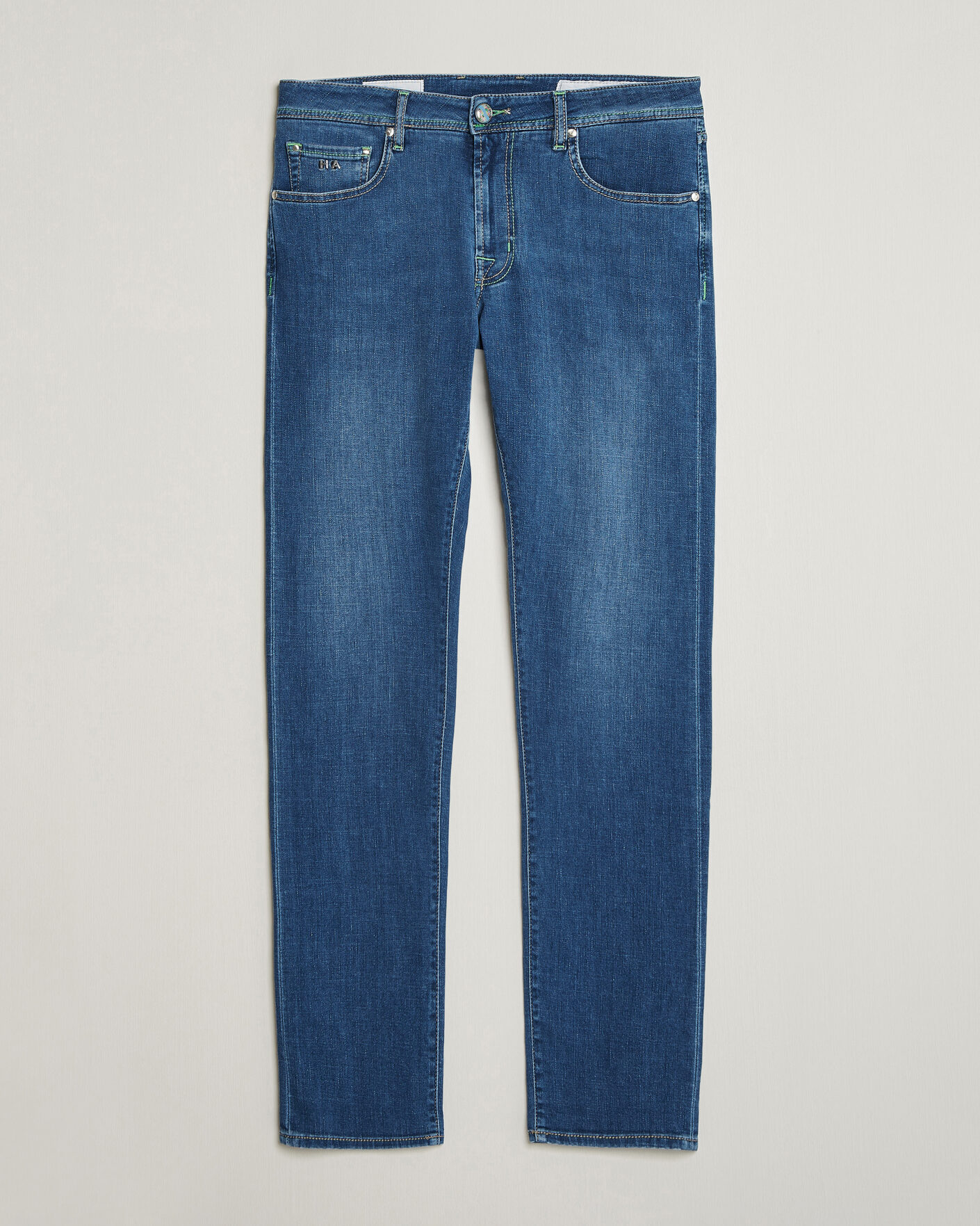 Herre | Jeans | Tramarossa | Michelangelo Contrast Seam Stretch Jeans Mid Blue
