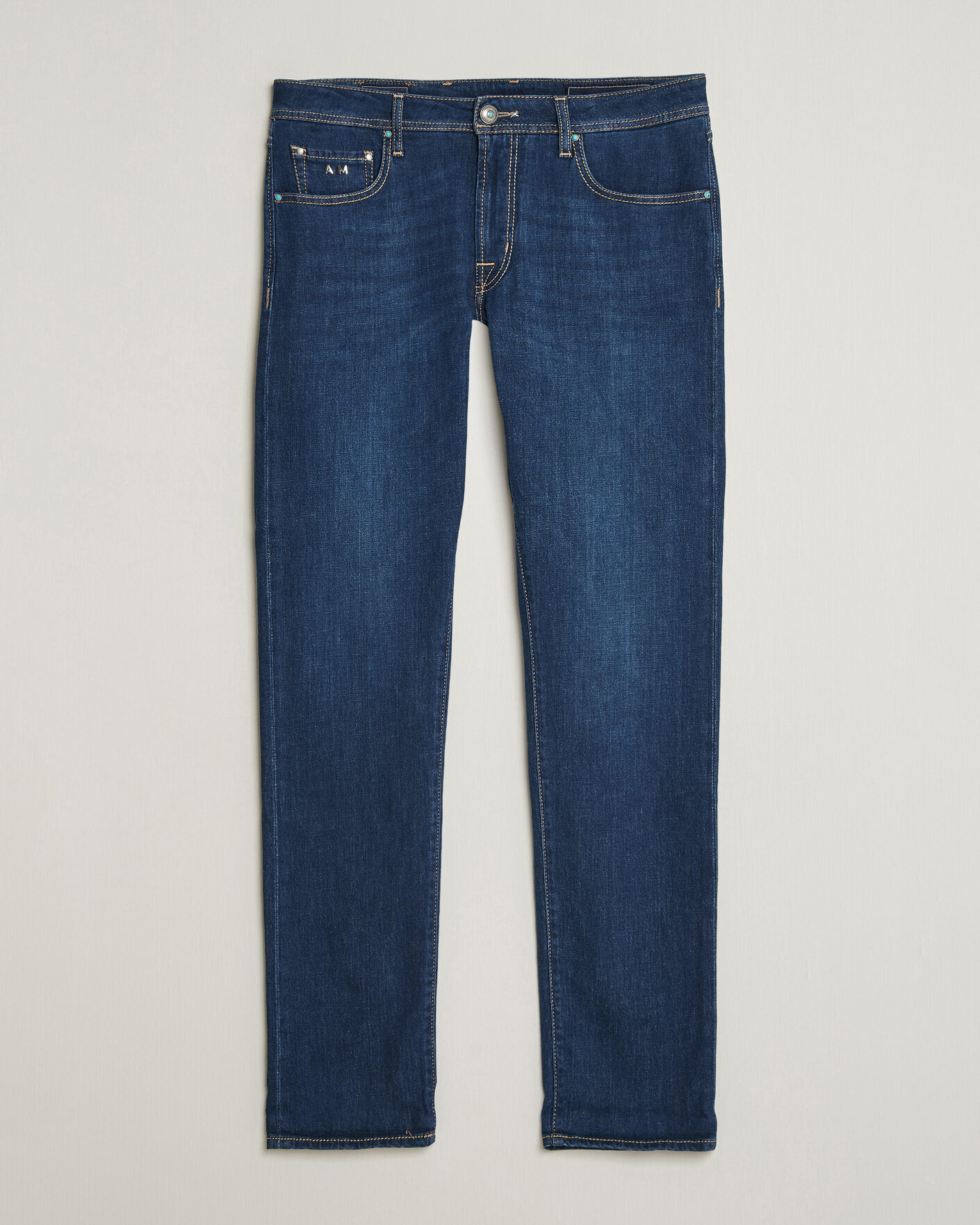 Herre | Bukser | Tramarossa | Michelangelo Western Badge Stretch Jeans Mid Blue