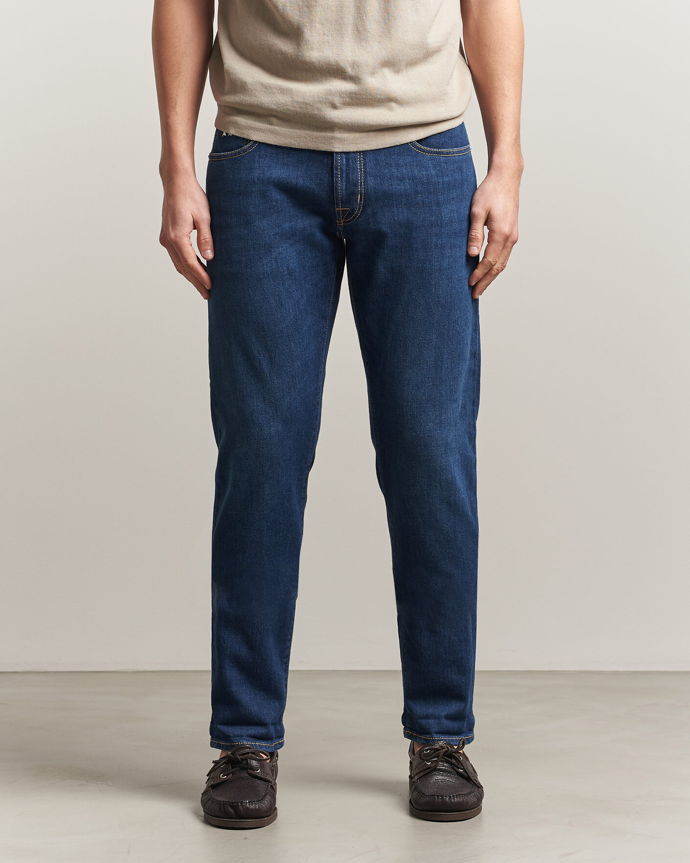 Herre | Bukser | Tramarossa | Michelangelo Western Badge Stretch Jeans Mid Blue