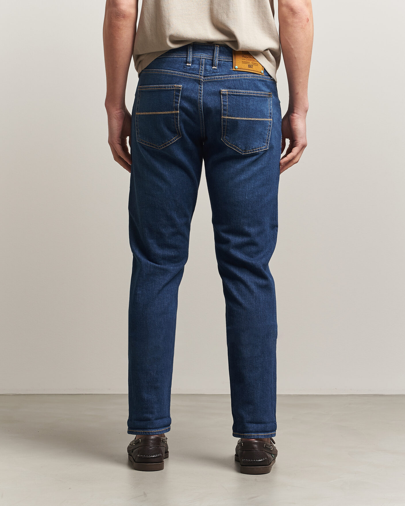 Herre | Jeans | Tramarossa | Michelangelo Western Badge Stretch Jeans Mid Blue