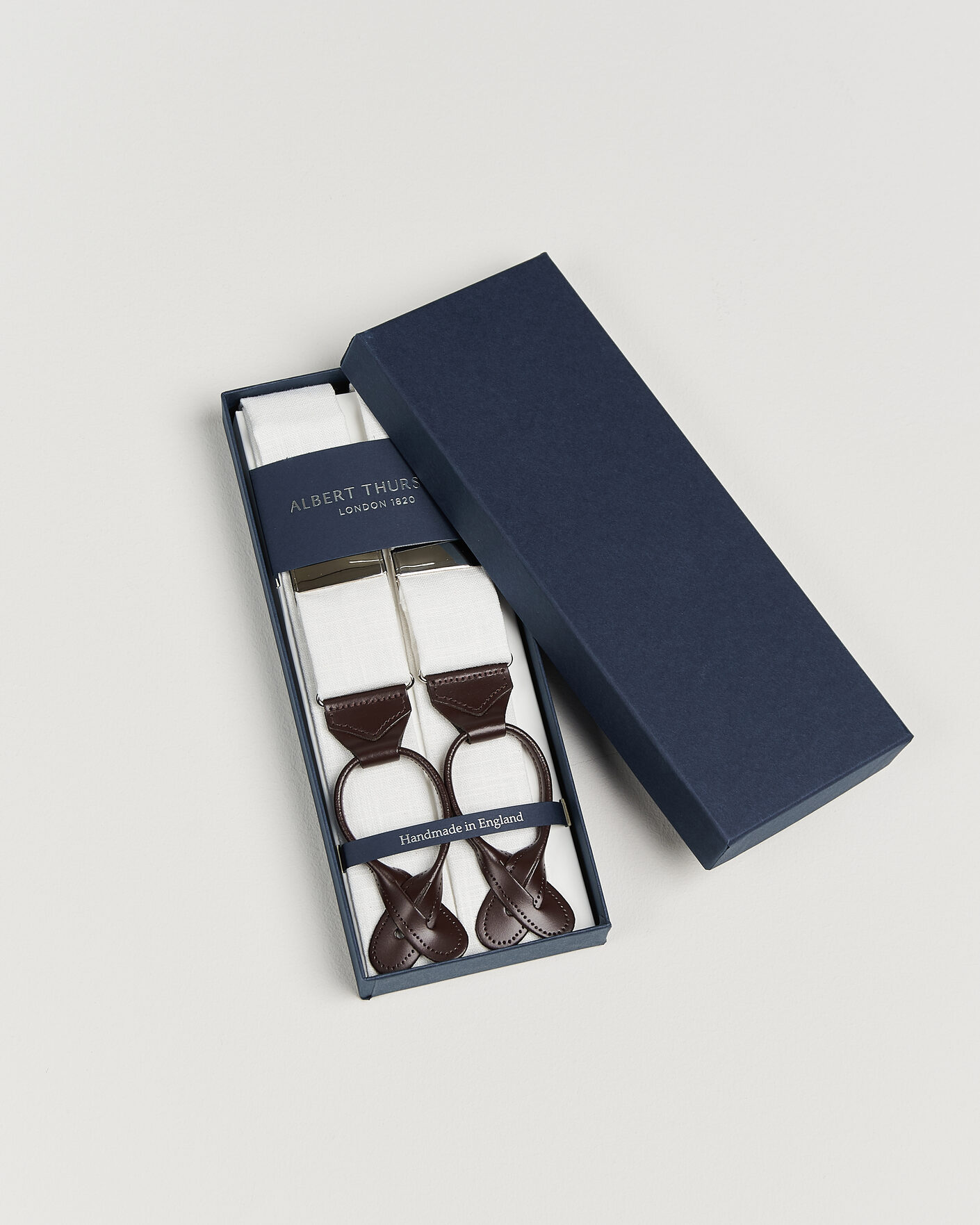 Herre | Bukseseler | Albert Thurston | Linen Braces Ivory